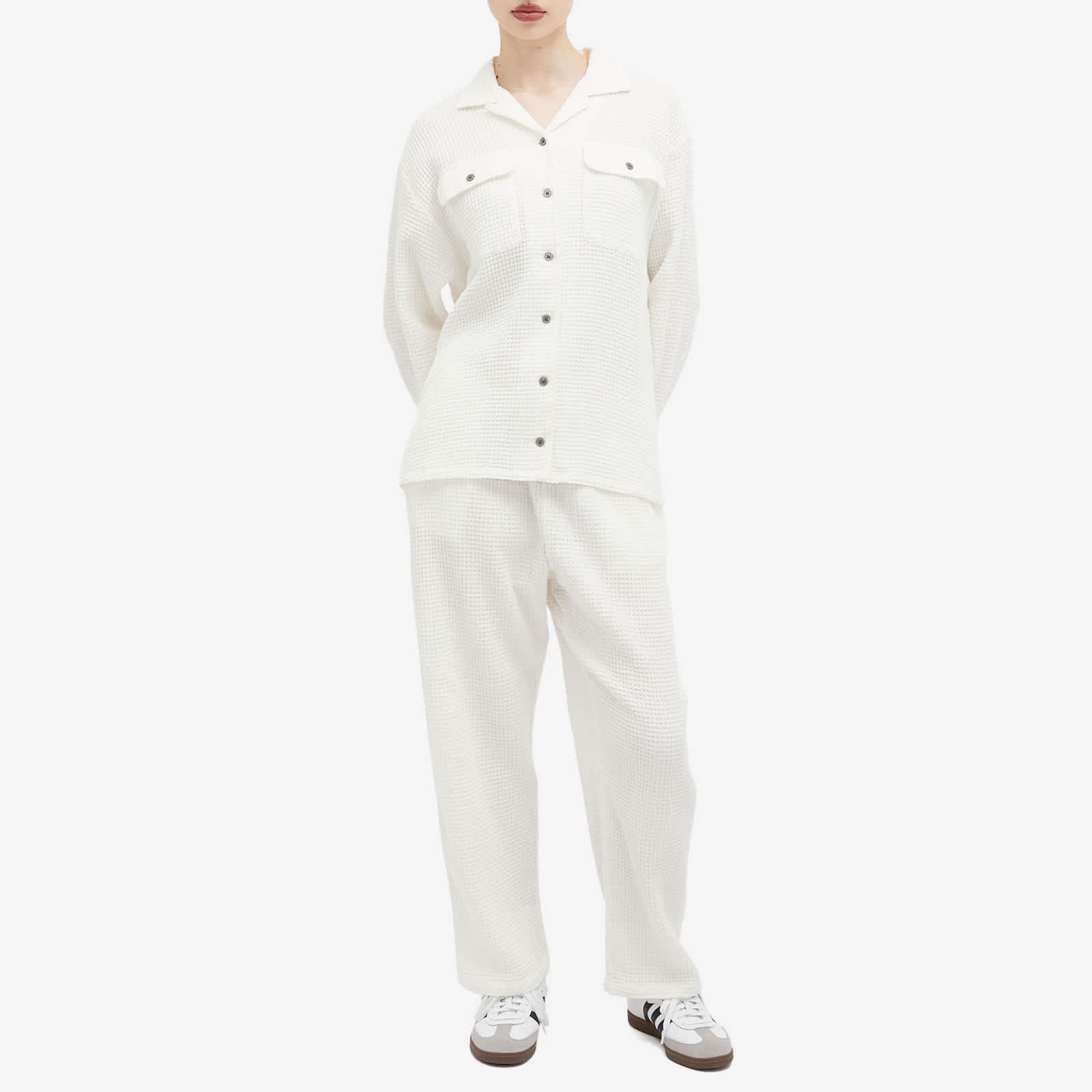Obey Camille Waffle Shirt - Muted White