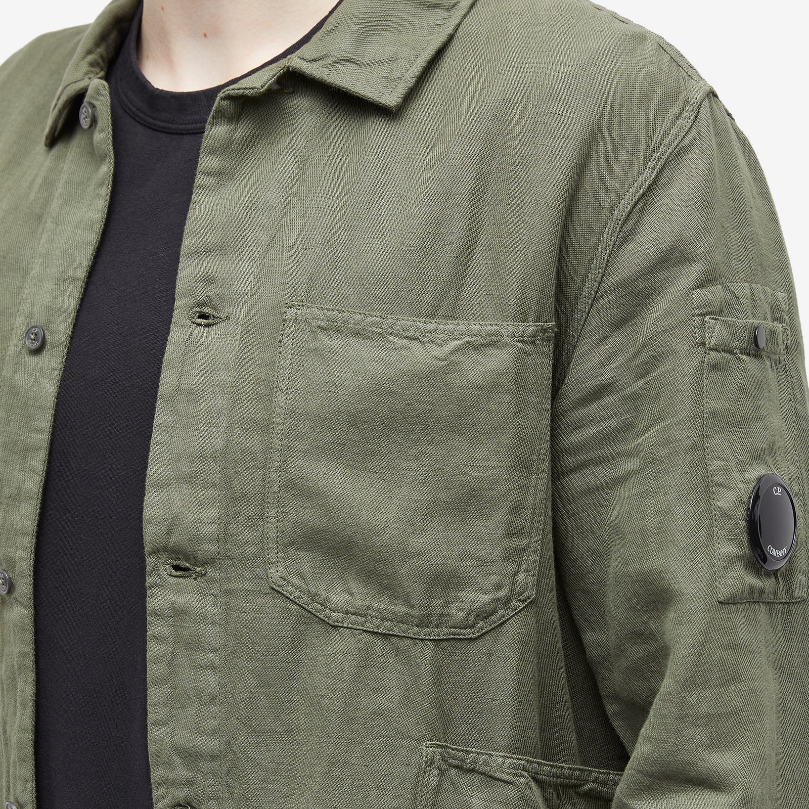 C.P. Company Lens Button Down Shirt Bronze Green END. (JP)