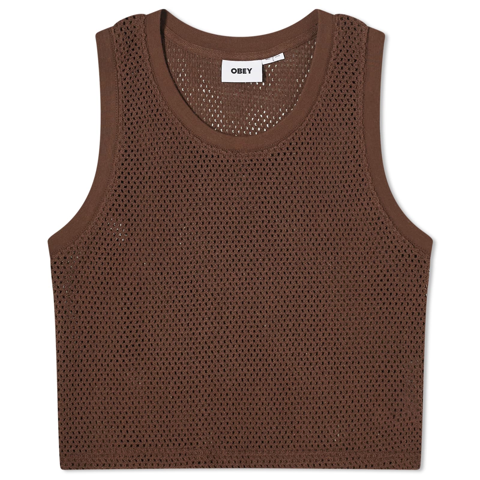 Obey Hudson Mesh Tank Top - Java Brown