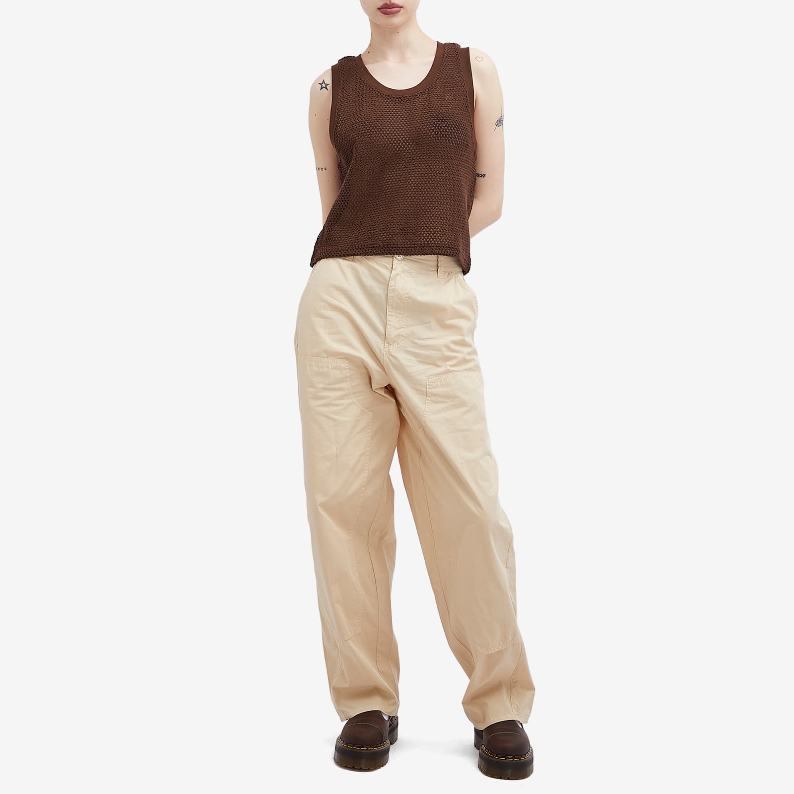 Obey Hudson Mesh Tank Top - Java Brown