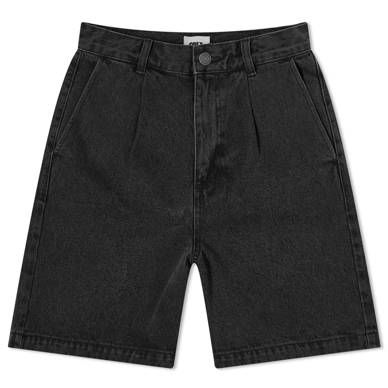 Obey Eli Pleated Short - Faded Black