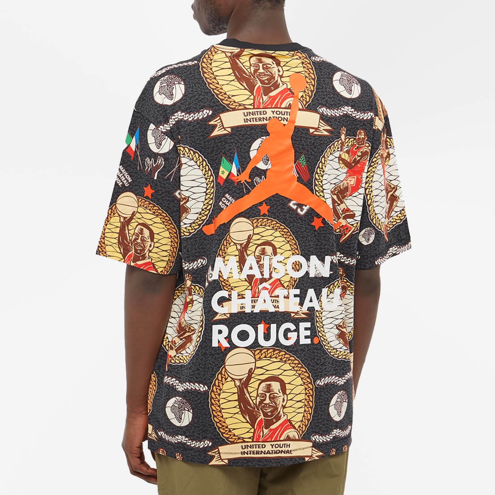 Air Jordan x Maison Château Rouge AOP T-Shirt - Black, Sail & Orange