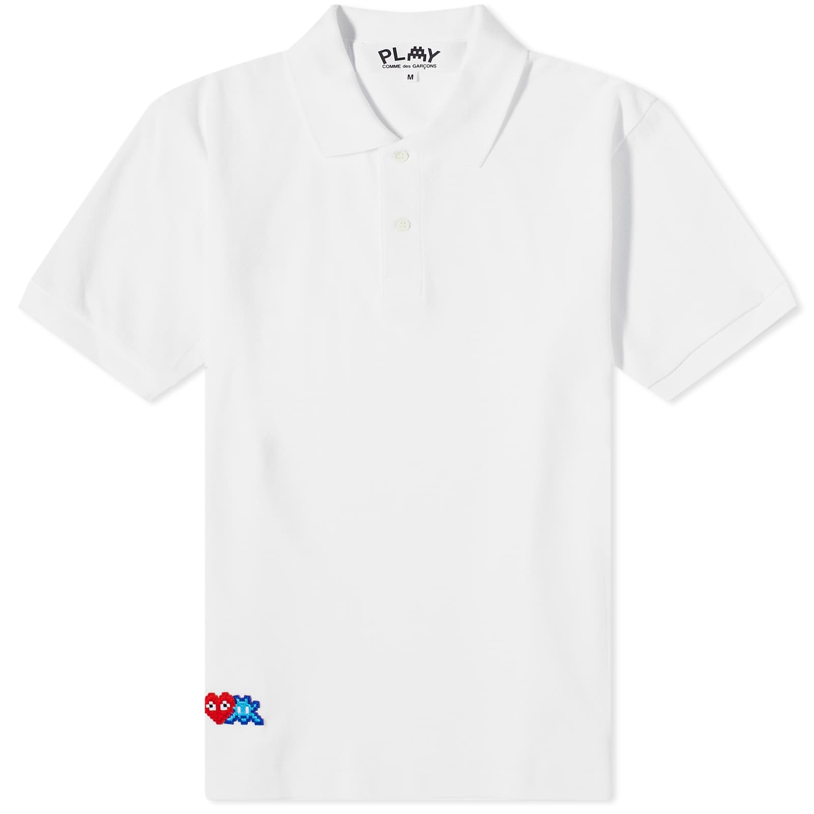 Comme des Garçons Play Invader Polo Shirt - White