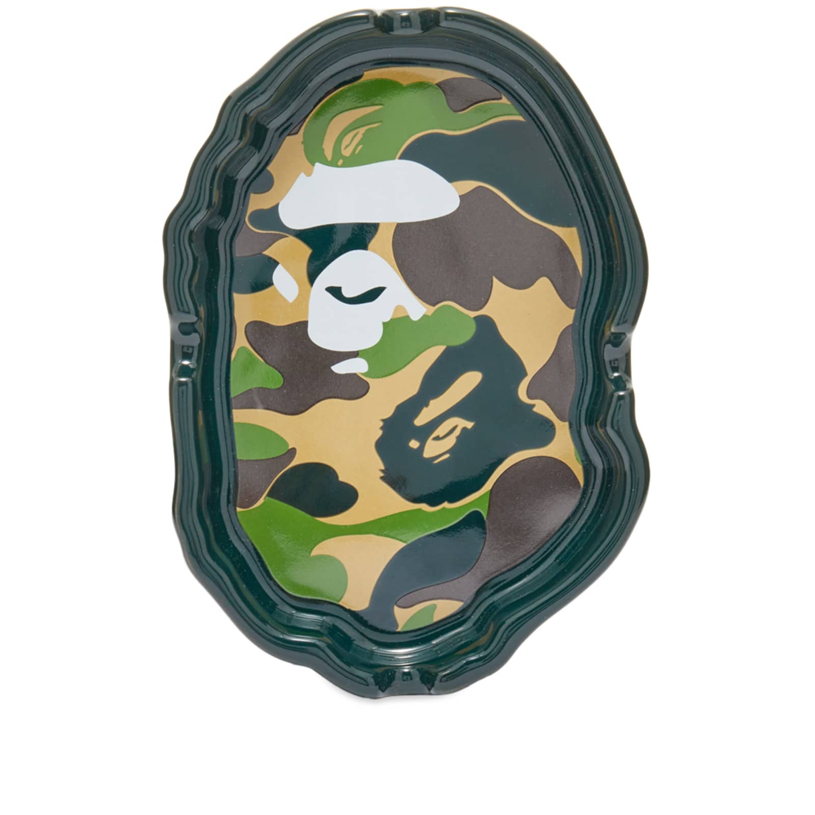 A Bathing Ape ABC Camo Ape Head Ashtray Green END.