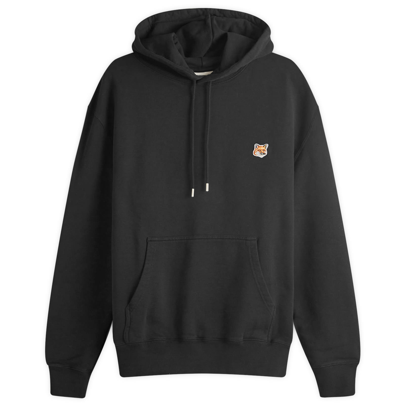 Maison Kitsune Fox Head Patch Regular Hoodie - Black