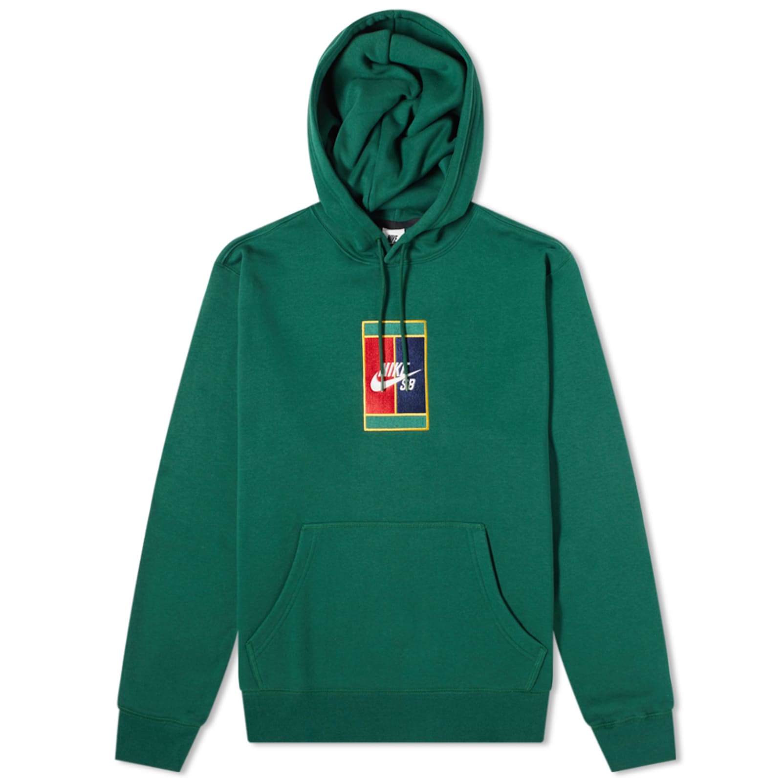 Nike SB Court Logo Hoodie Green & Midnight Navy END. (CA)