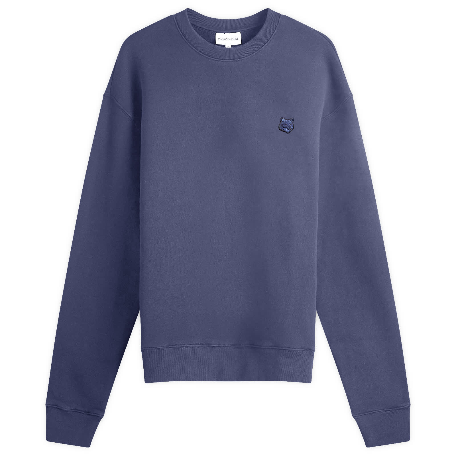 Maison Kitsune Bold Fox Head Patch Comfort Crew Sweat - Ink Blue