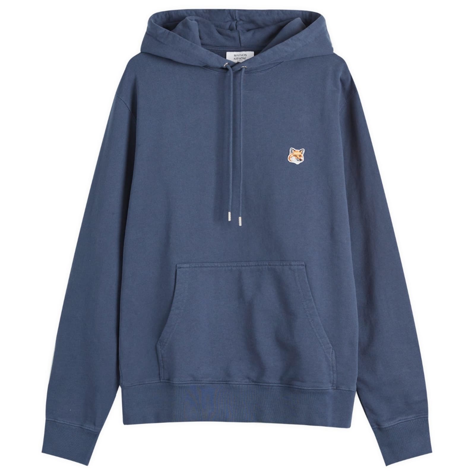 Maison Kitsune Fox Head Patch Regular Hoodie - Ink Blue