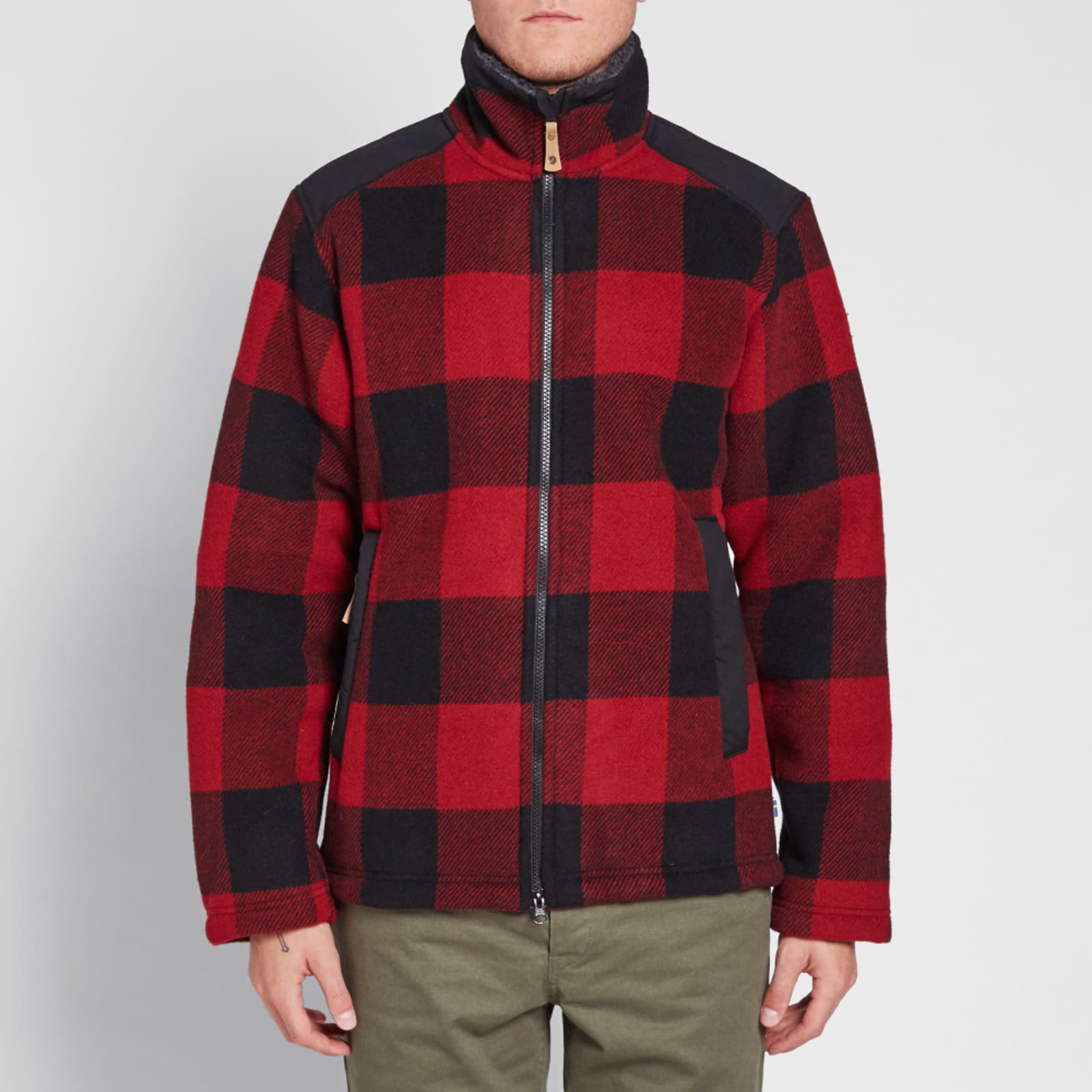 Fjällräven Woodsman Jacket Red & Dark Grey END.