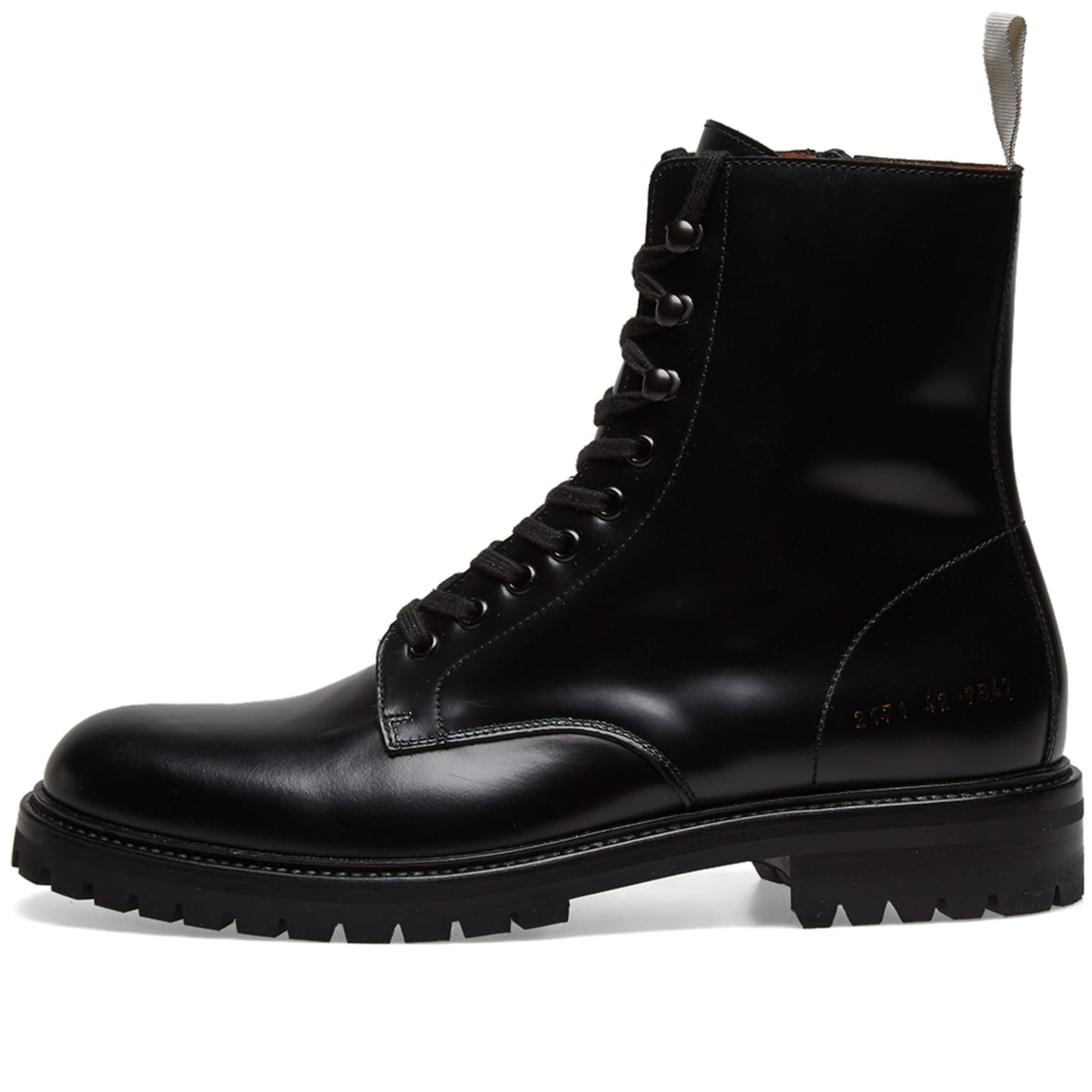 Common Projects Lug Sole Combat Boot Black END. (US)