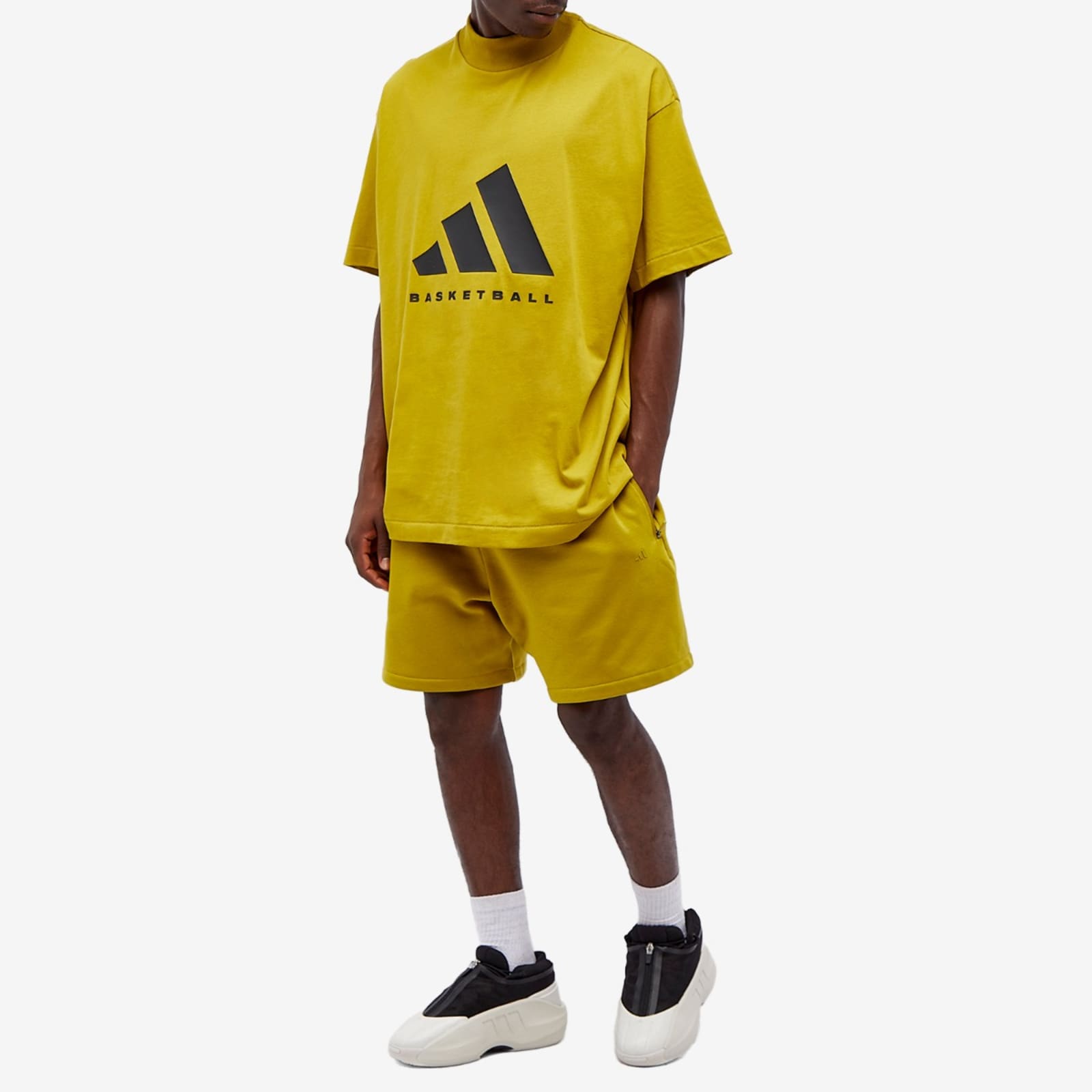 Adidas Basketball Logo TShirt Pulse Olive END.