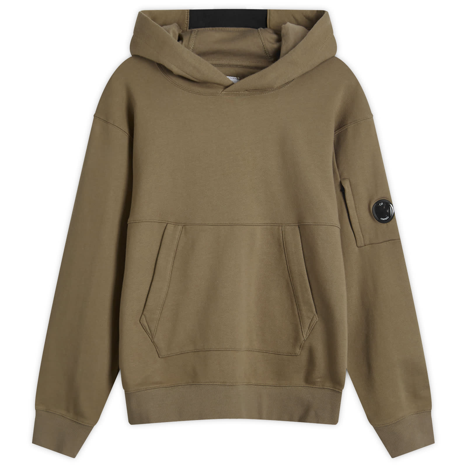 C.P. Company Diagonal Raised Lens Hoody - Walnut