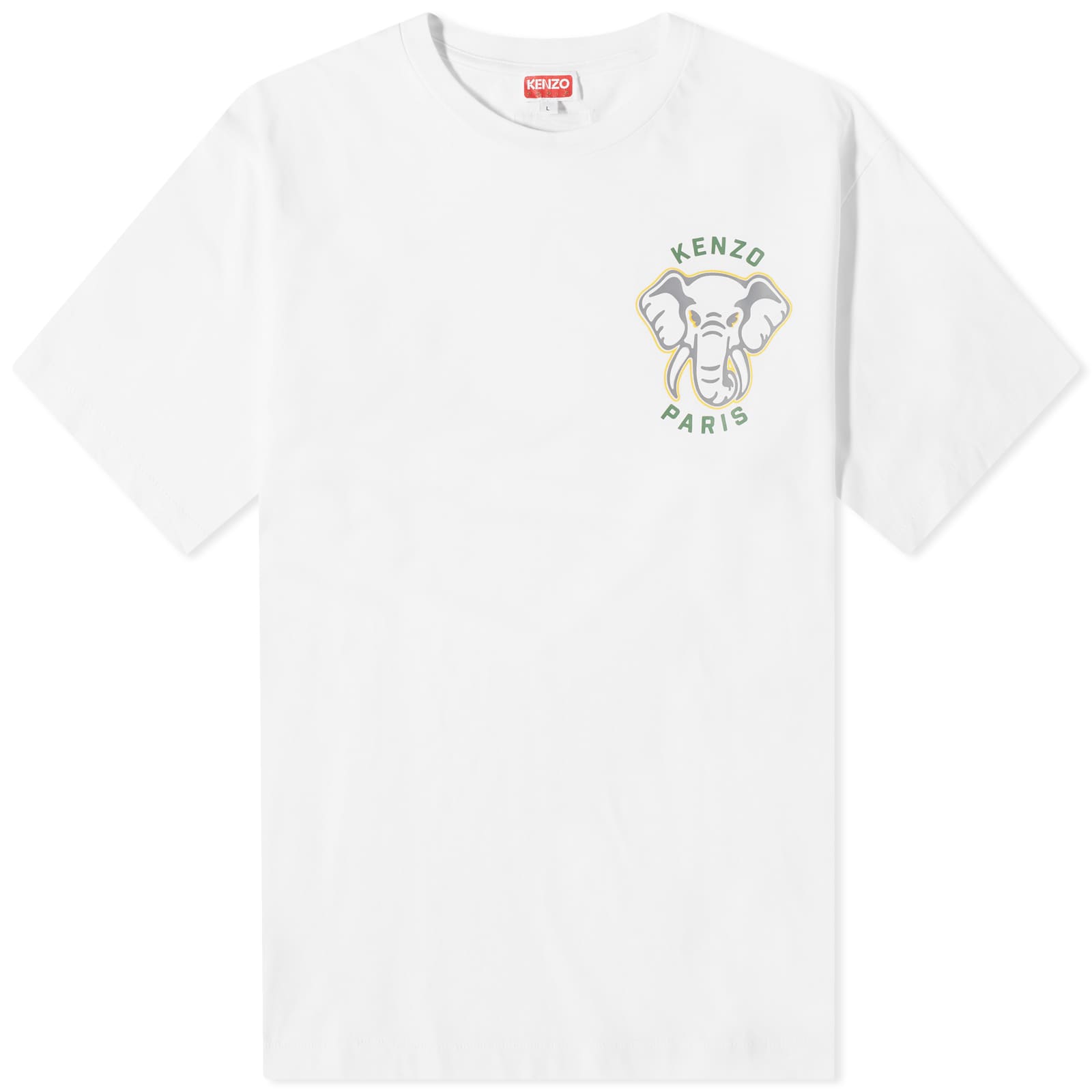 Kenzo Orange Elephant Print Cotton T-Shirt main image 0