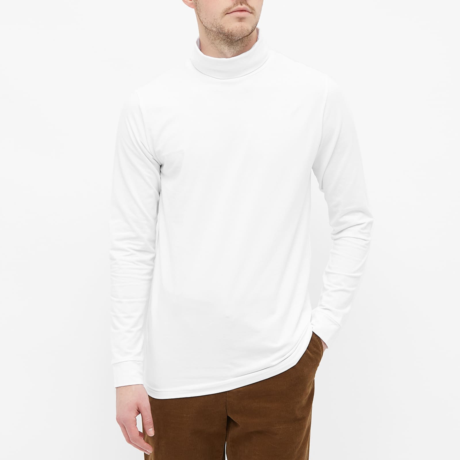 Organic Basics Organic Cotton Turtleneck TShirt White END. (GB)
