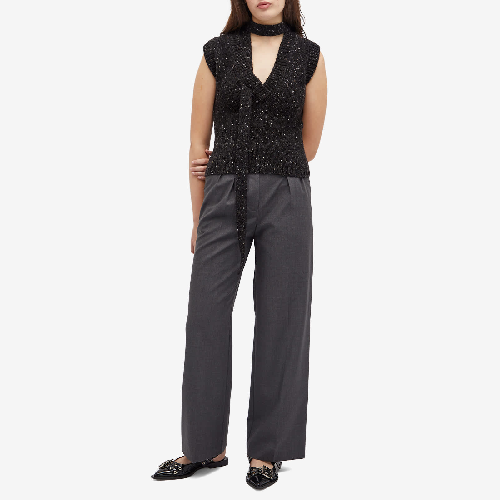 Saks Potts Rosemarie Vest Dark Grey Melange END. (JP)