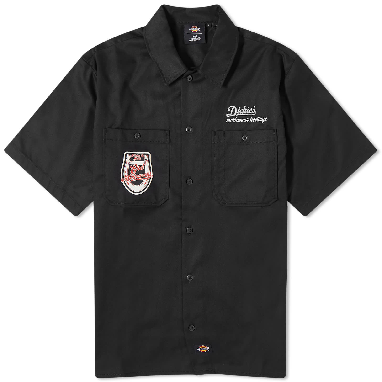 Dickies END. x Dickies 'Motorworks' Short Sleeve Work Shirt Black END