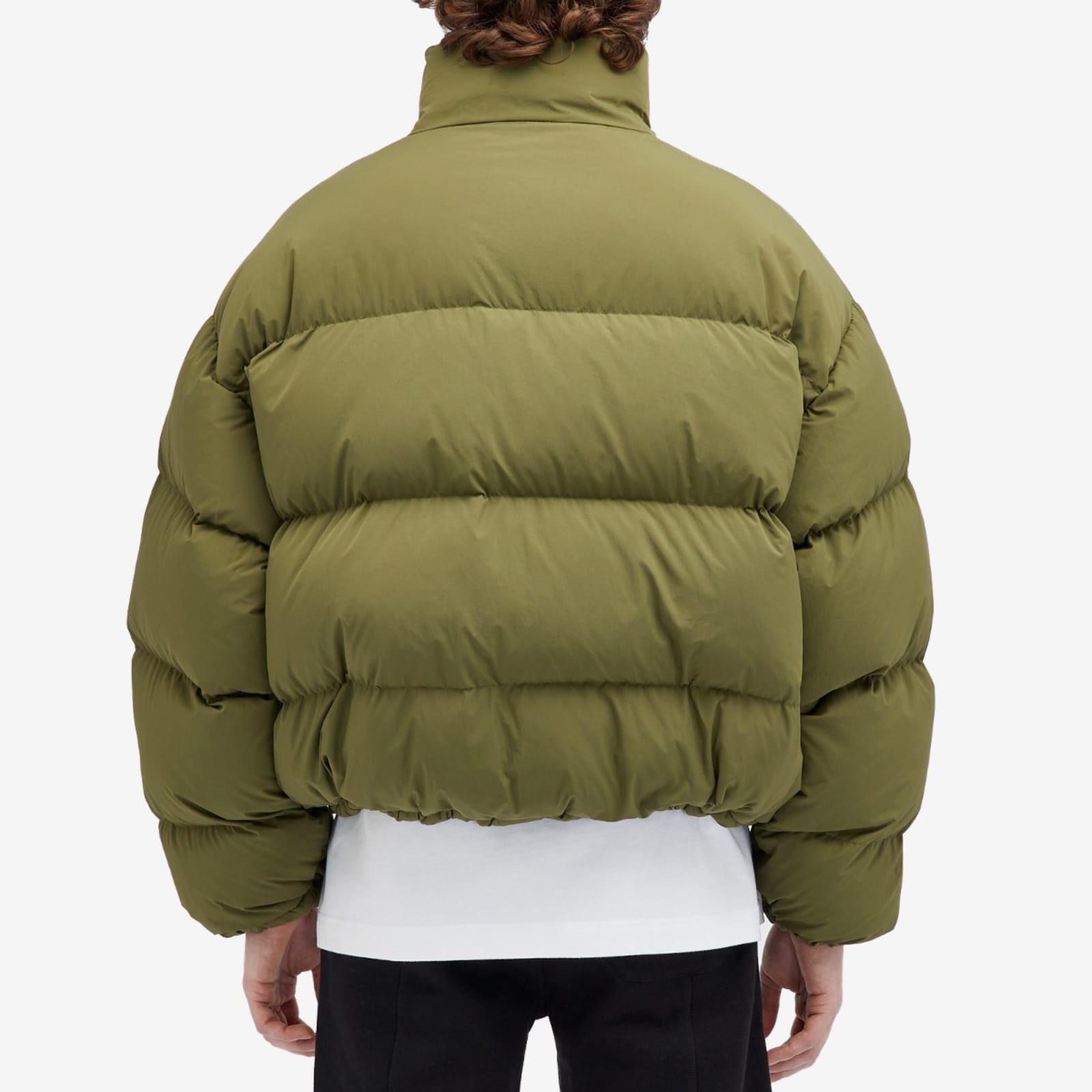 Cole Buxton Insulated Cropped Puffer Jacket - Khaki