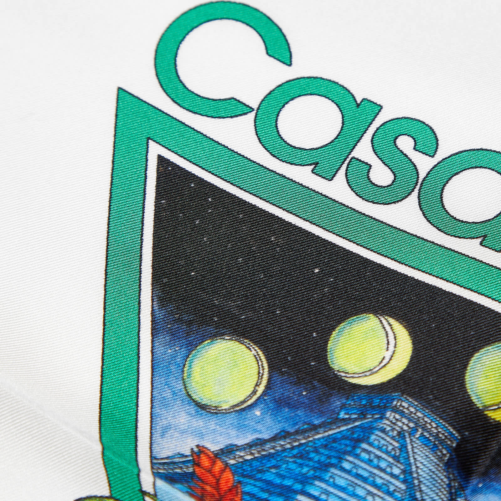 Casablanca Silk Twill Medium Scarf - Tennis Club Icon