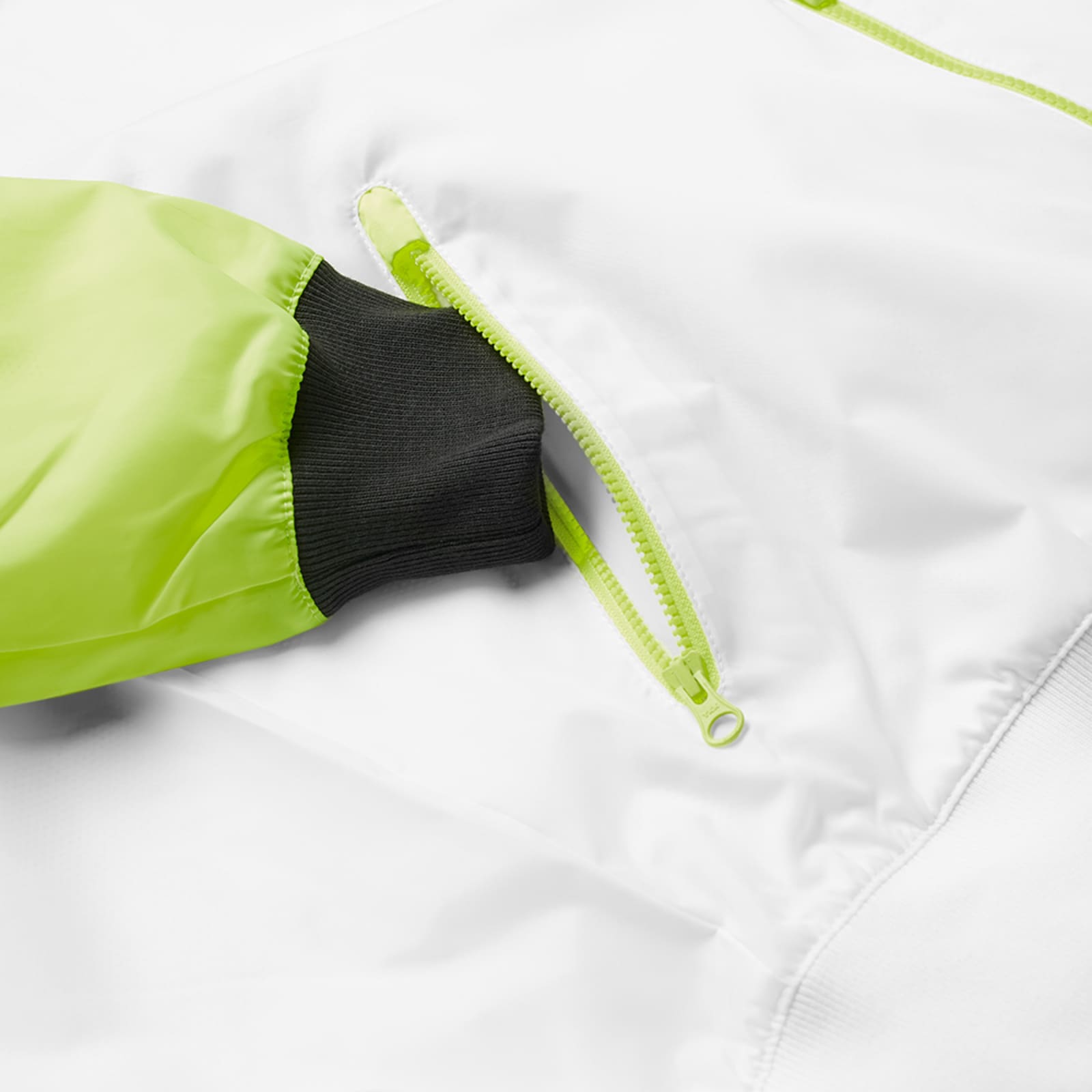 Nike Windrunner Jacket White, Black & Volt END. (US)
