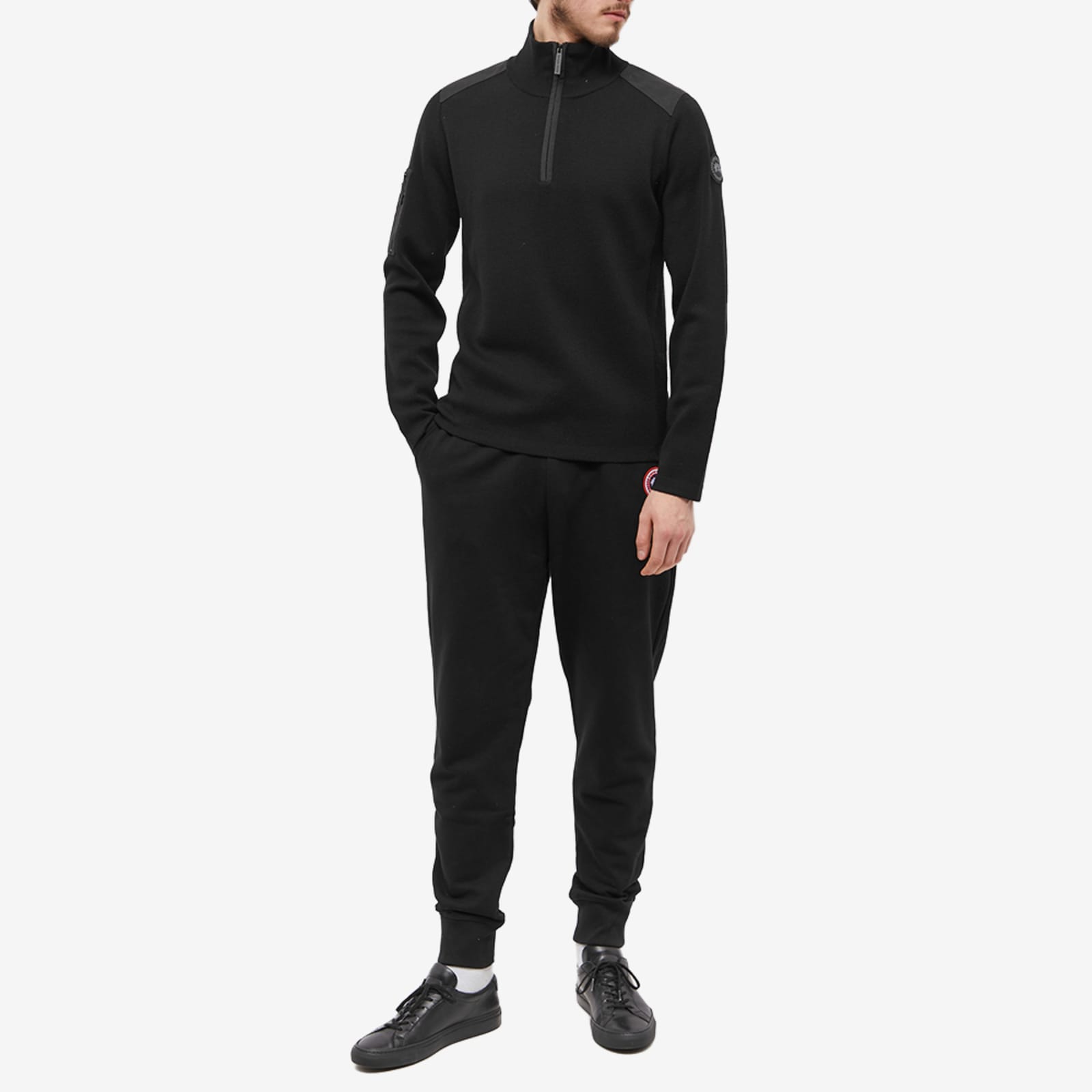 Canada Goose Black Disc Stormont 1/4 Zip Knit Black END.