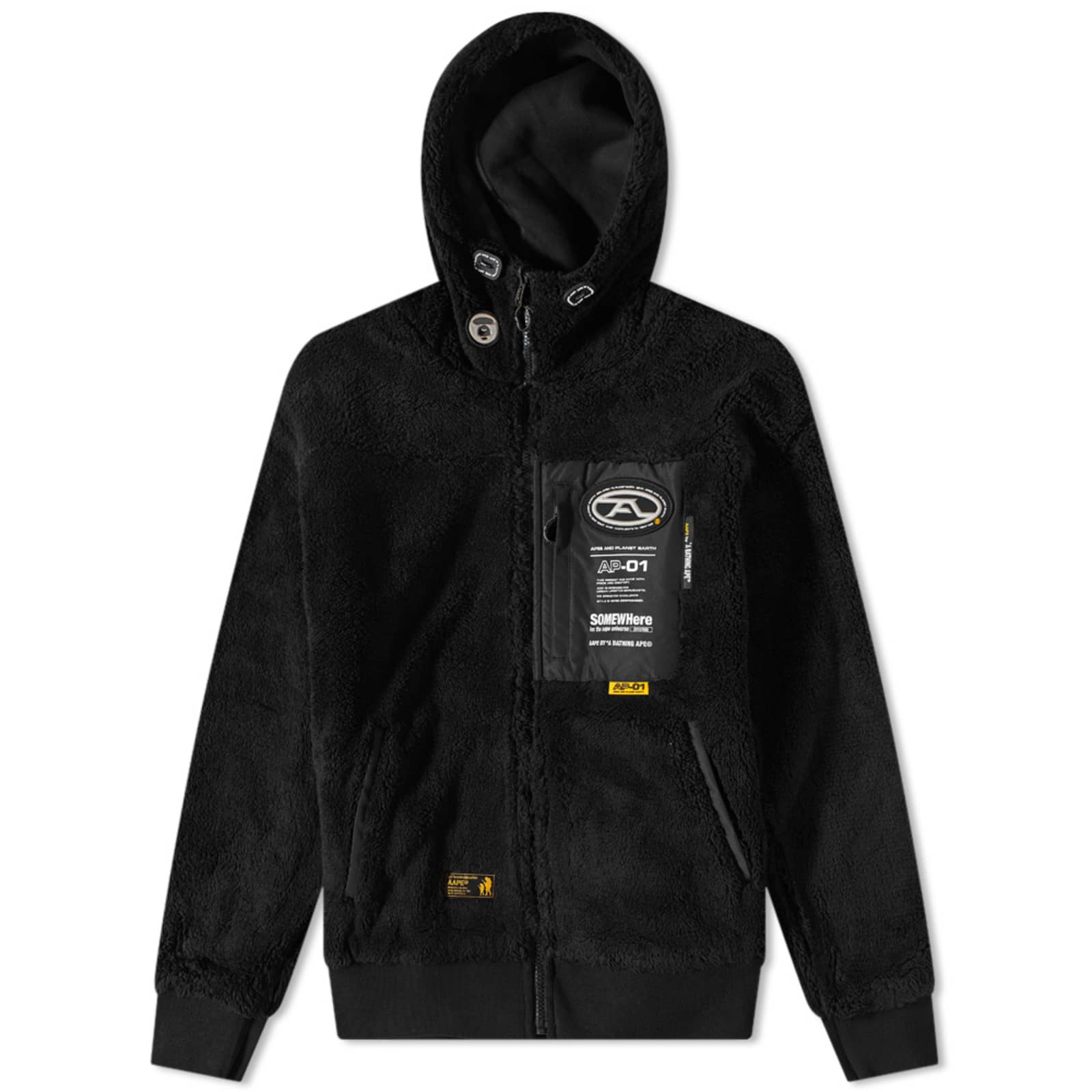 AAPE Zip Up Hoodie Black END.