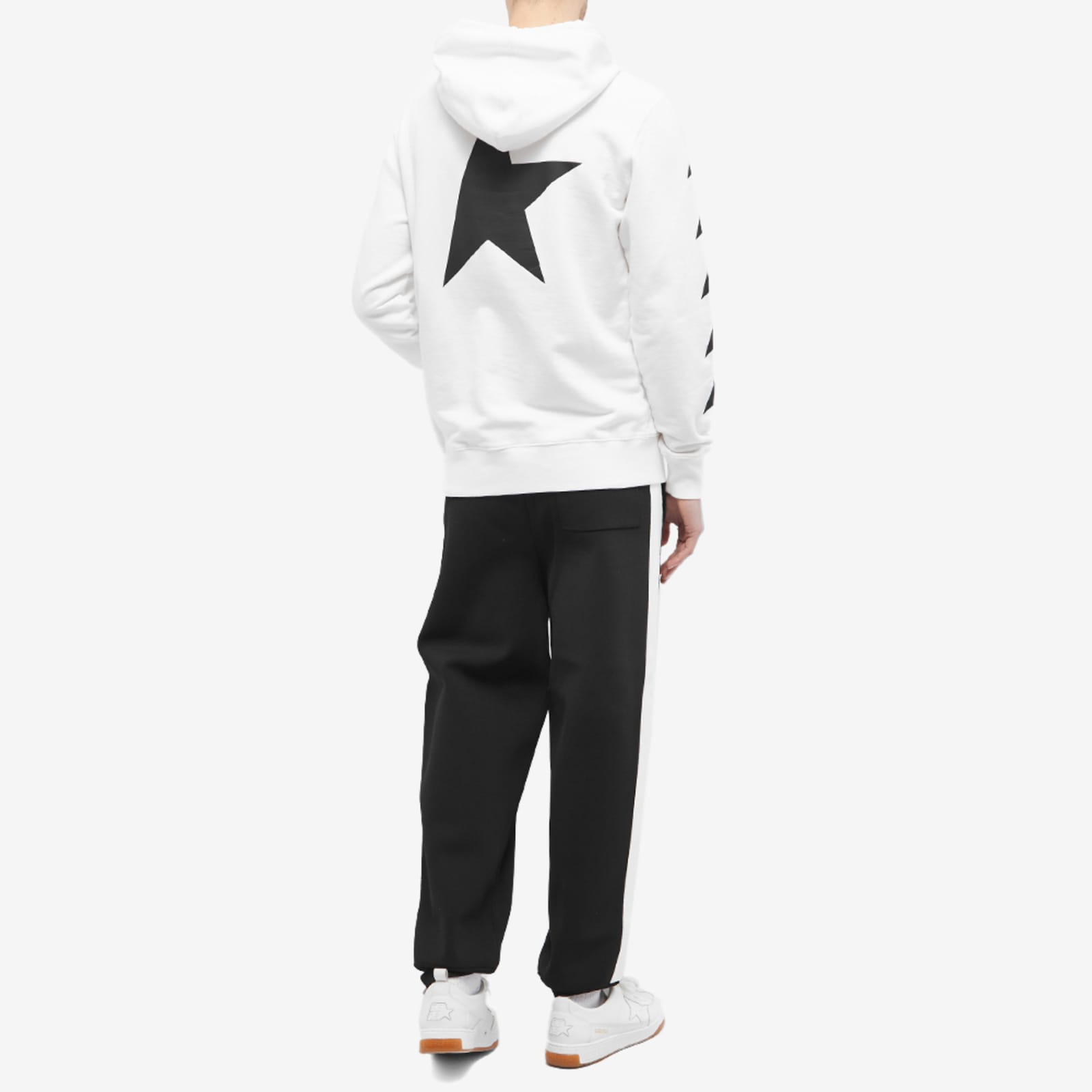 Golden Goose Star Alighiero Hoodie - Vintage White & Black