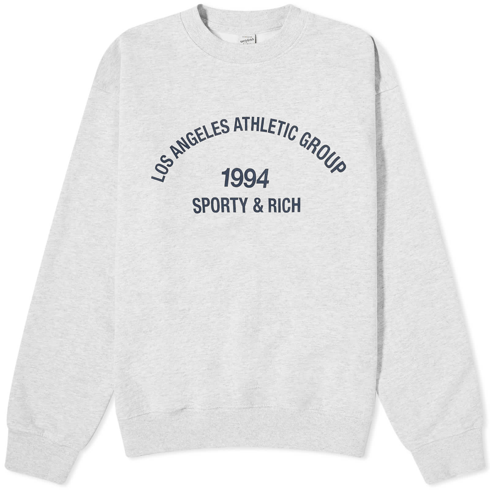 Sporty & Rich LA Athletic Crew Sweat Heather Gray Navy END. (GB)
