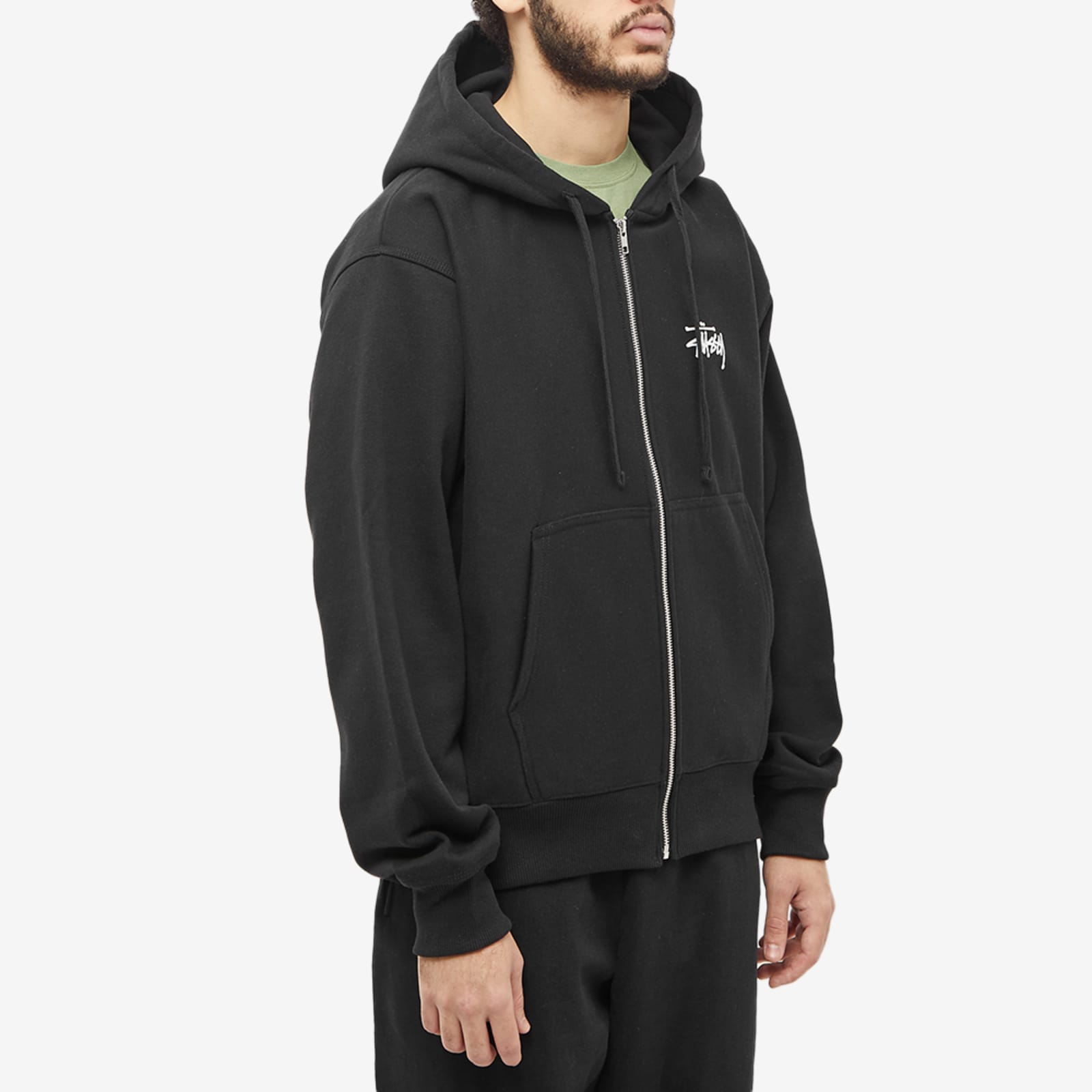 Stussy Basic Stussy Zip Hoodie Black | END. (SE)