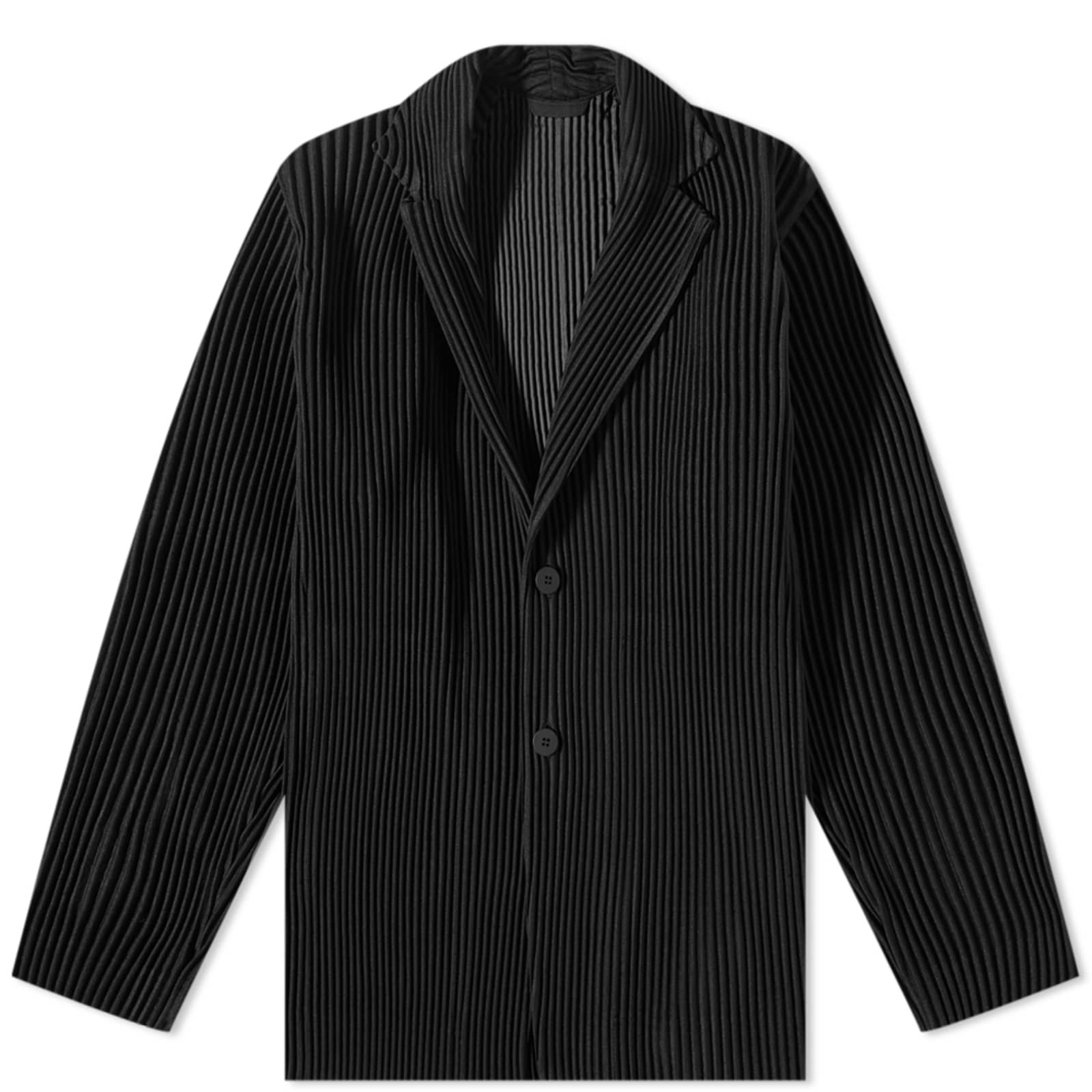 Homme Plissé Issey Miyake Pleated Tailored Jacket - Black