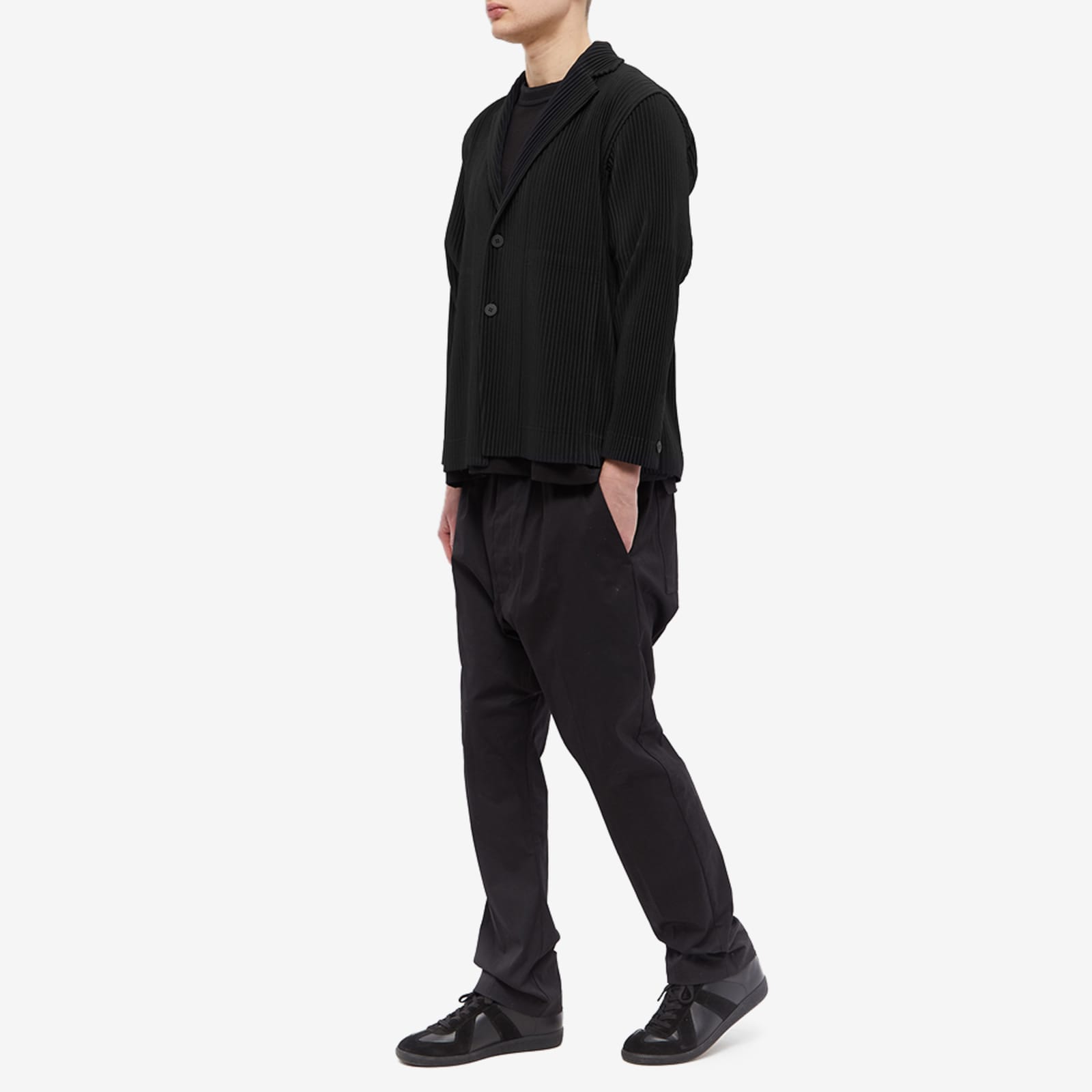 Homme Plissé Issey Miyake Pleated Tailored Jacket - Black