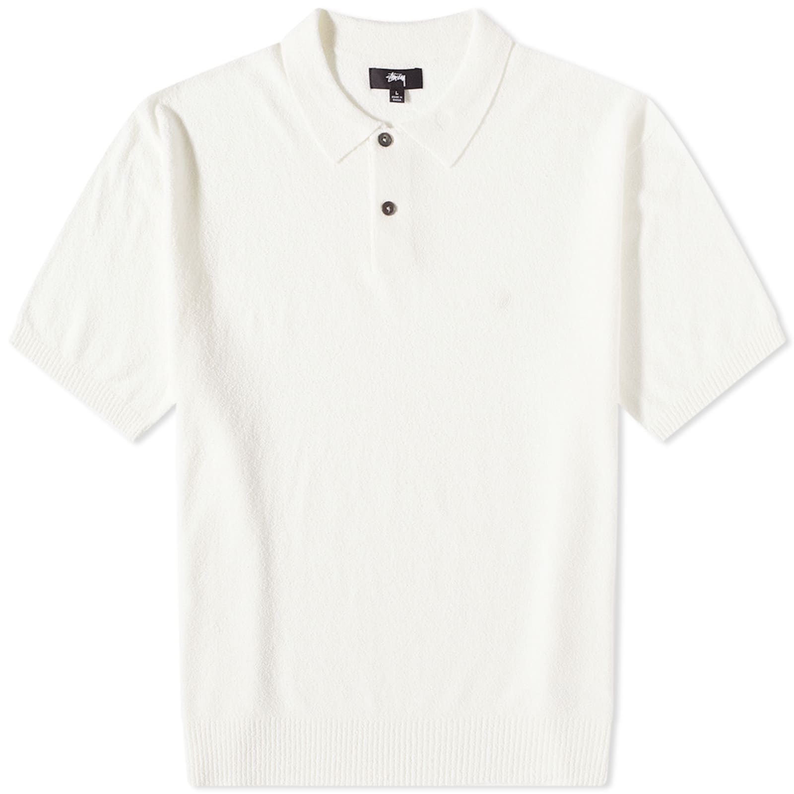 Stussy Textured Polo Sweat - Bone