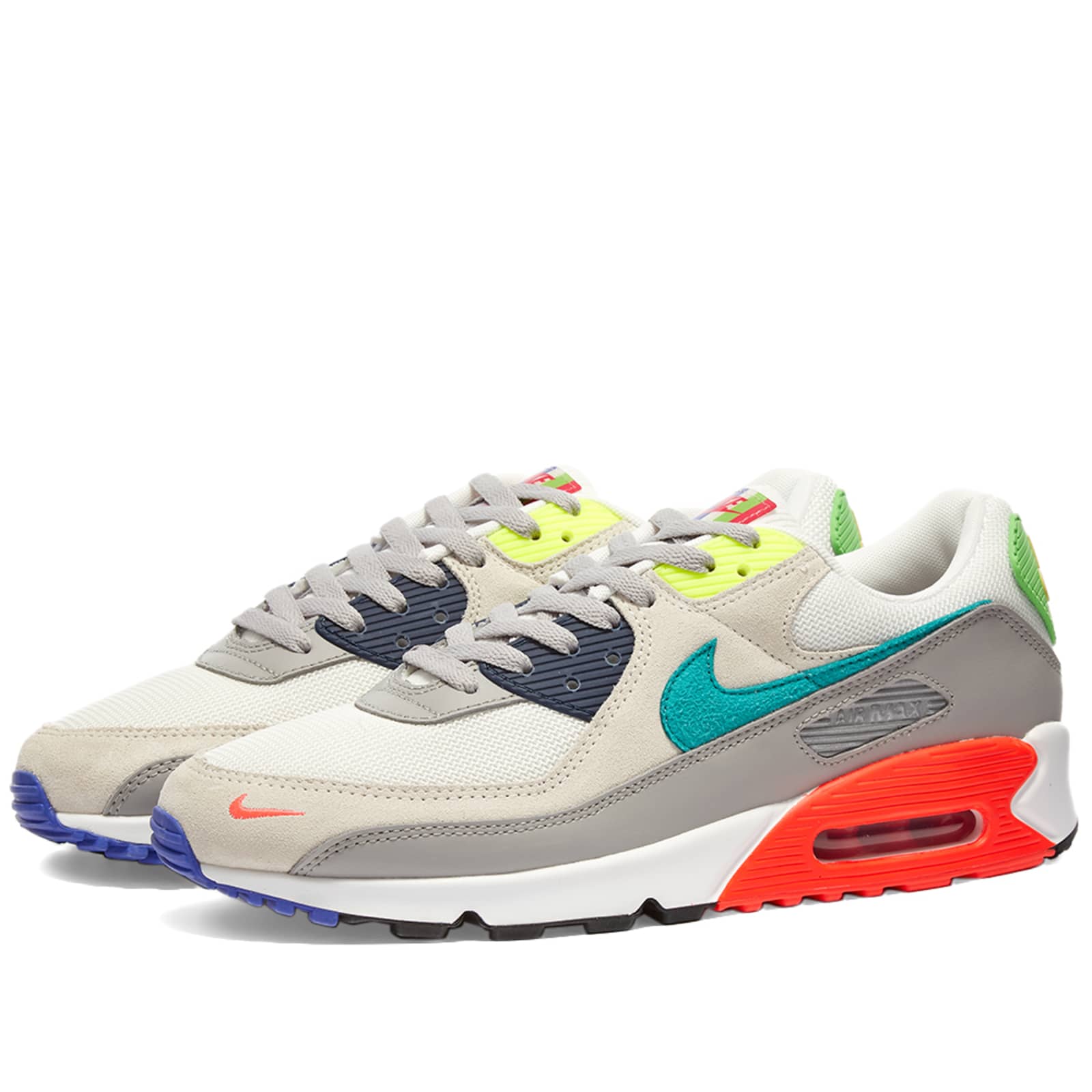 Nike Air Max 90 SE - Grey, White, Red & Lemon