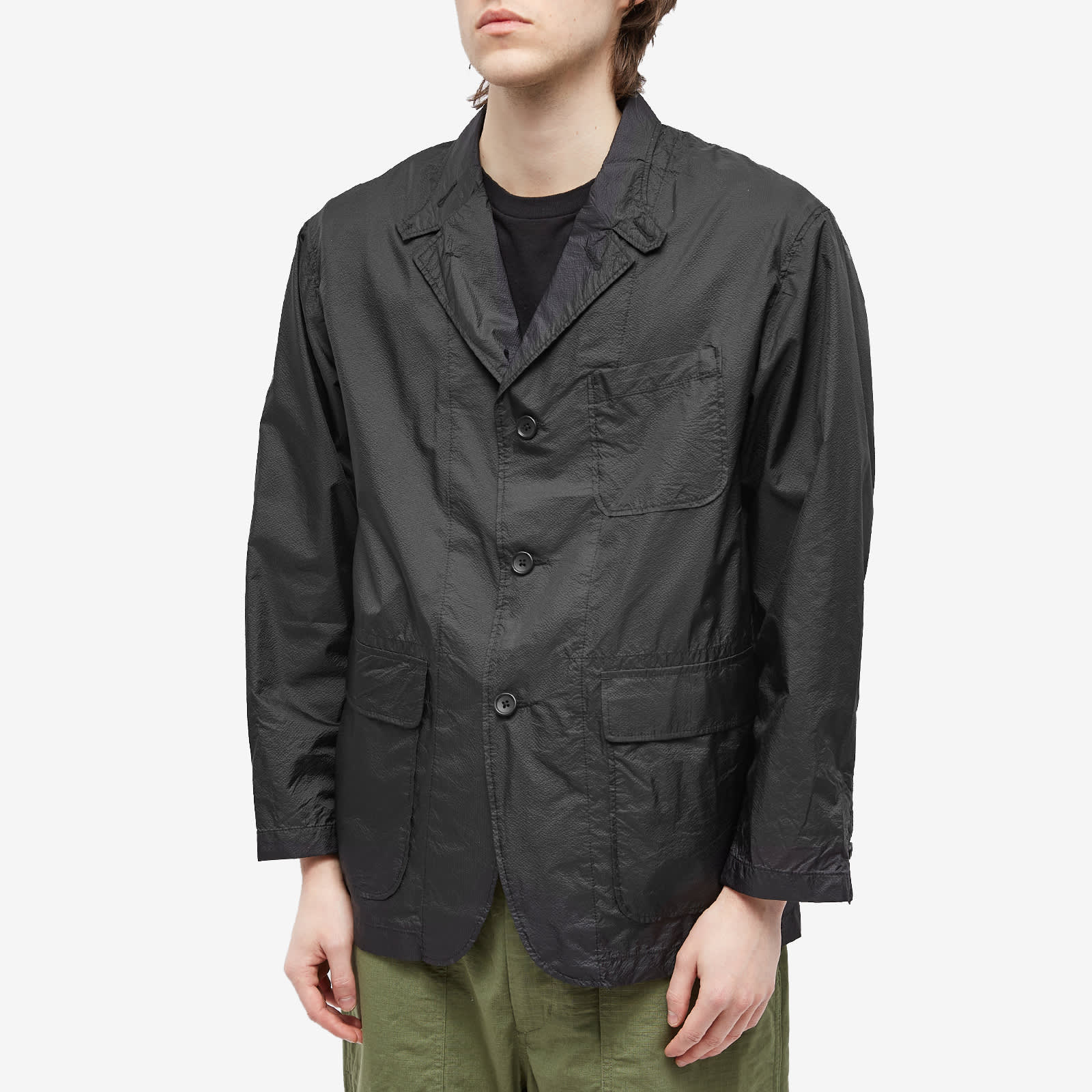 Engineered Garments Loiter Jacket Black Nylon Micro Ripstop END
