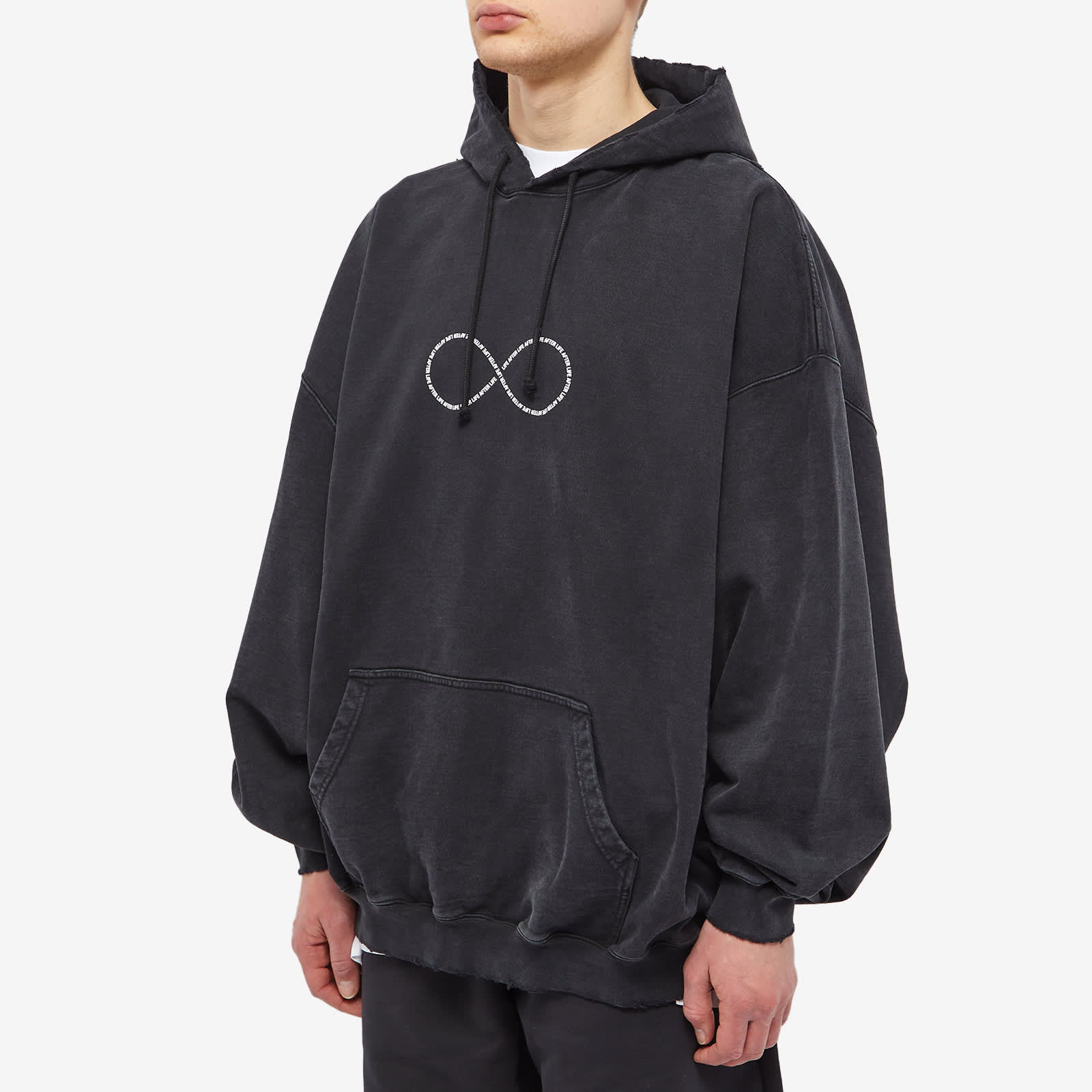 VETEMENTS Life After Life Infinity Popover Hoodie - Faded Black