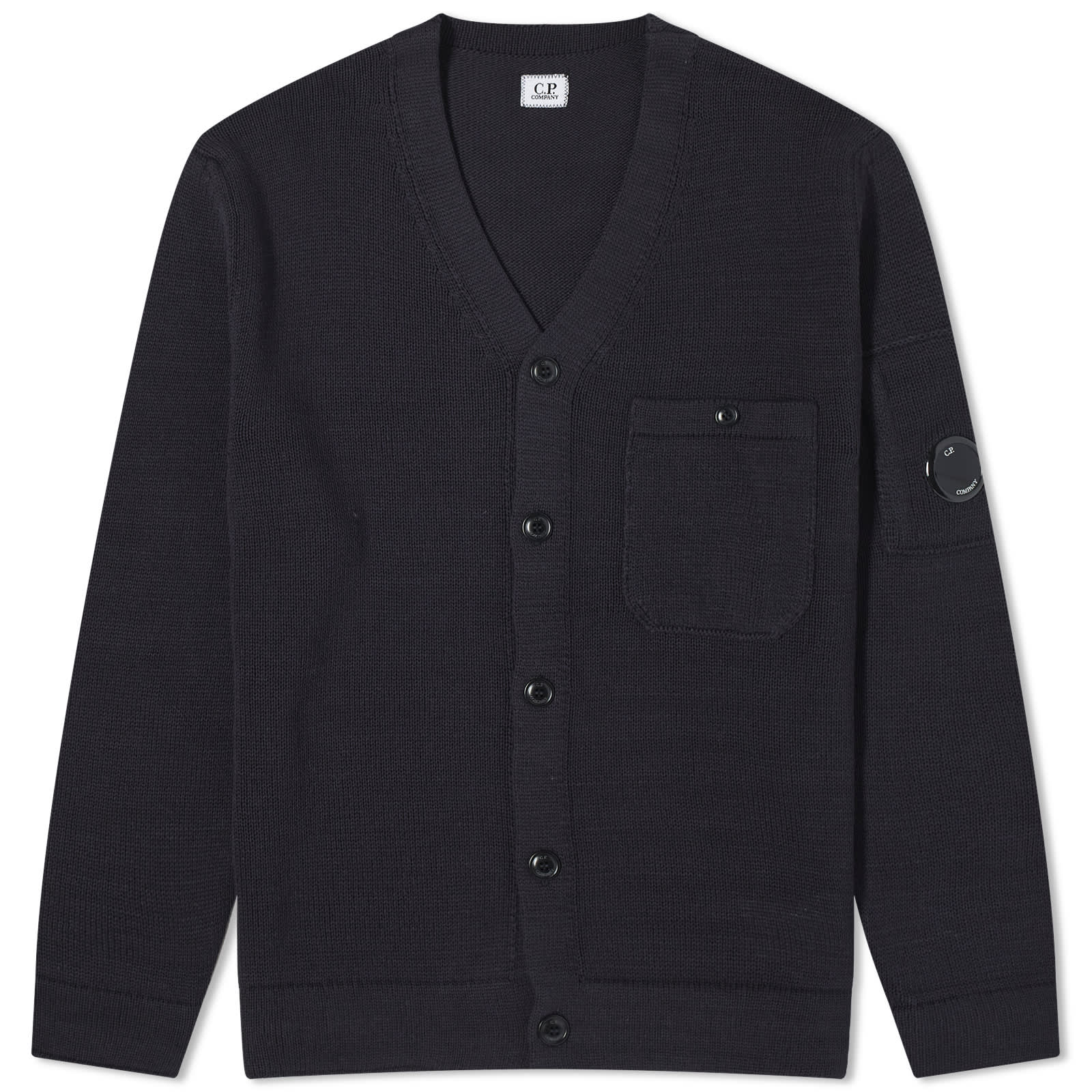 C.P. Company Lens Knit Cardigan - Total Eclipse