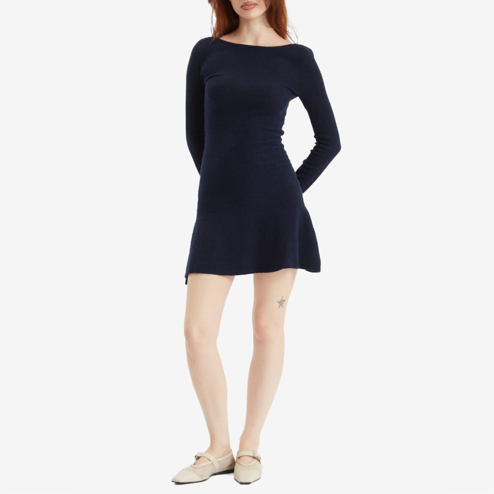 Peachy Den Claudine Knit Dress - Midnight
