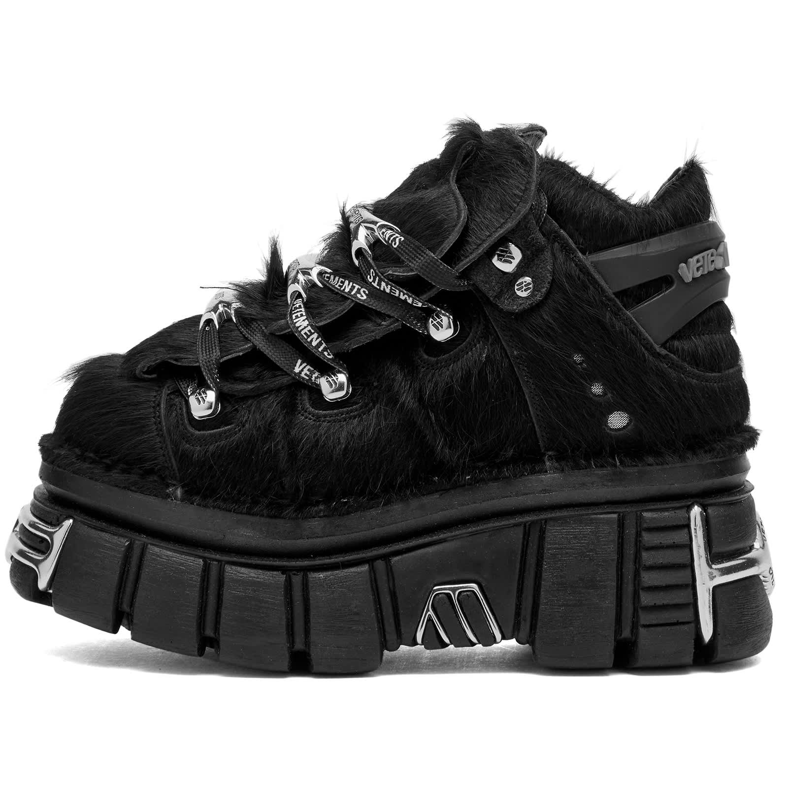 VETEMENTS New Rock Platform Sneaker Black Horse Hair END. (JP)