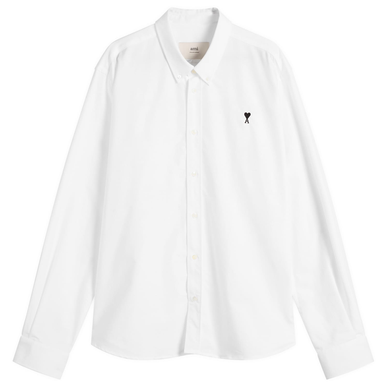 AMI Paris Cotton Oxford Classic Shirt - Blanc Naturel