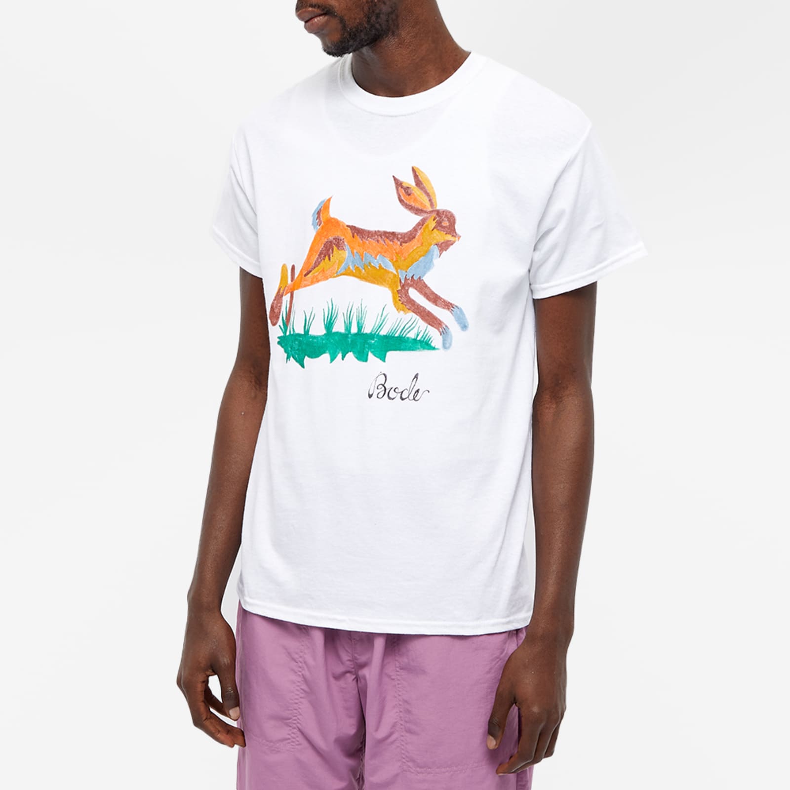 Bode Rabbit T-Shirt - White Graphic