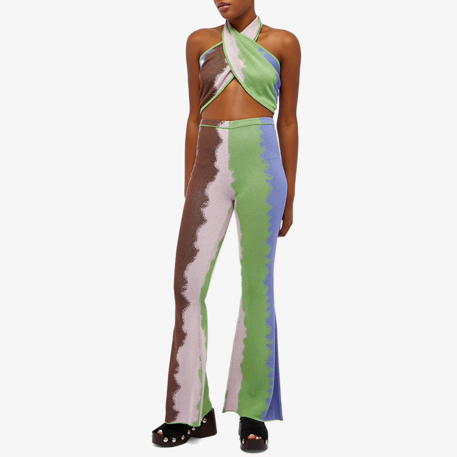 House Of Sunny She's Electric Knitted Flared Pant Multi END. (IT)