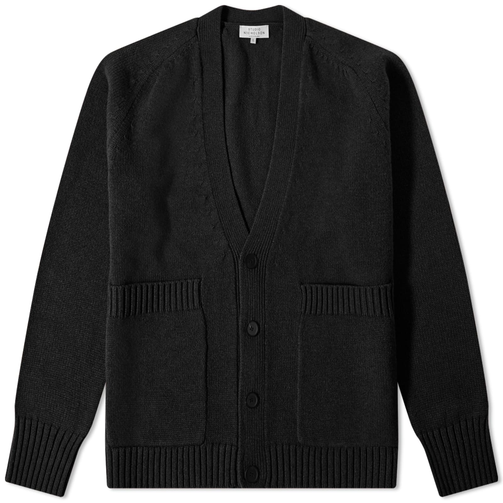 Studio Nicholson Sen Lambswool Knit Cardigan Black END. (AR)
