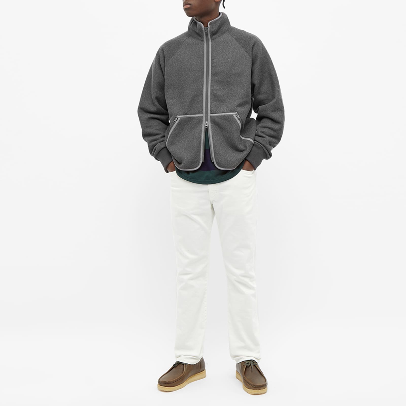Beams Plus Military Jersey Liner Jacket Charcoal Grey END. (KR)