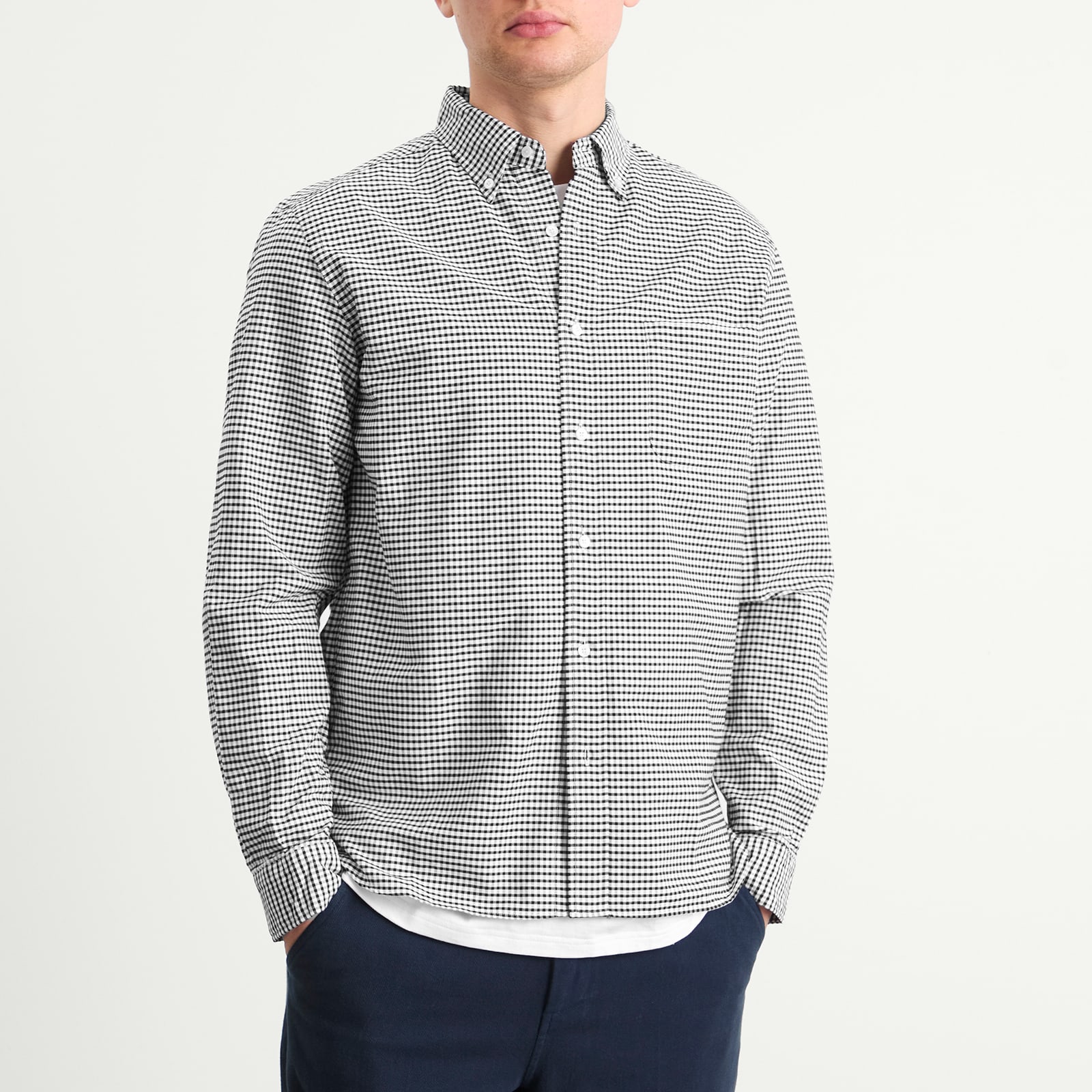 Beams Plus Button Down Gingham Oxford Shirt