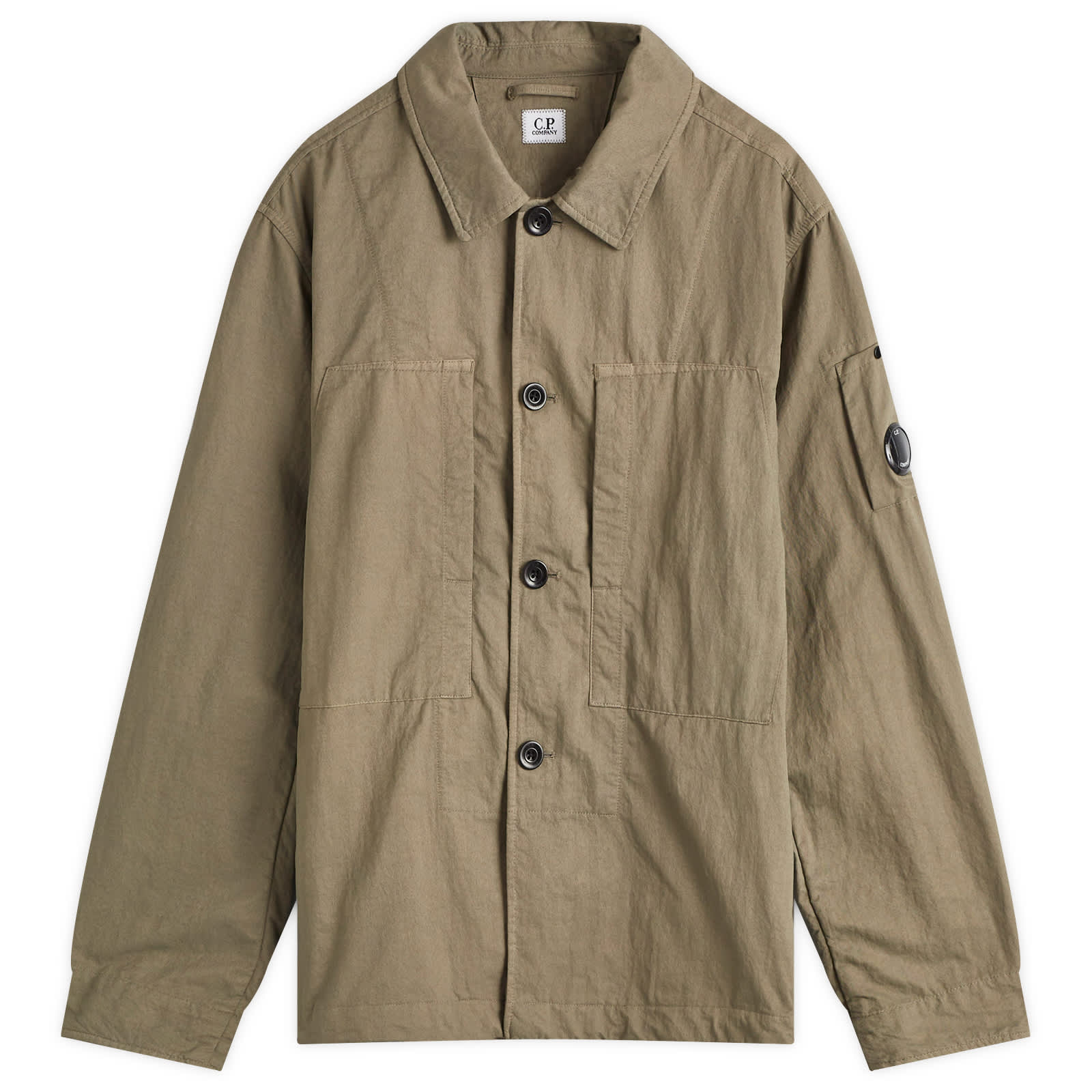 C.P. Company Diagonal Flatt Nylon Overshirt - Walnut