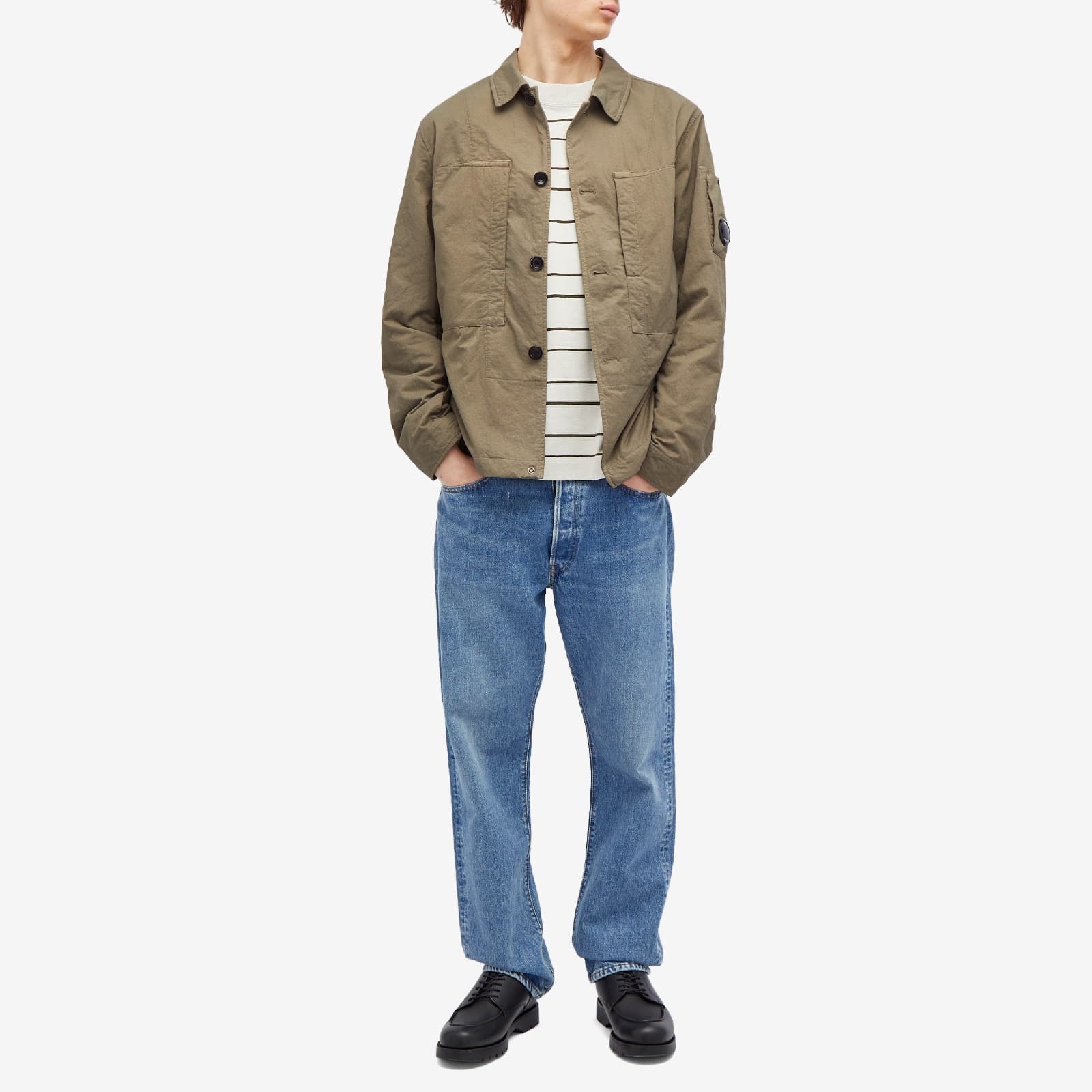 C.P. Company Diagonal Flatt Nylon Overshirt - Walnut