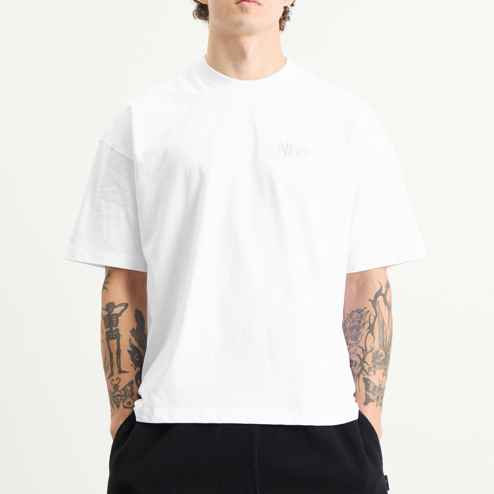 N!ce Embroidered Logo T-Shirt
