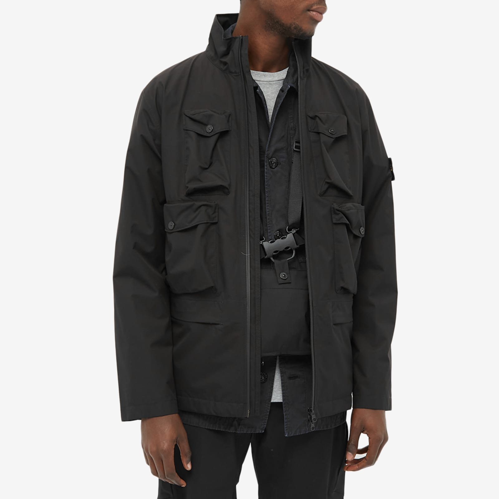 Stone Island Packable Ripstop GoreTex Field Jacket Black END. (US)
