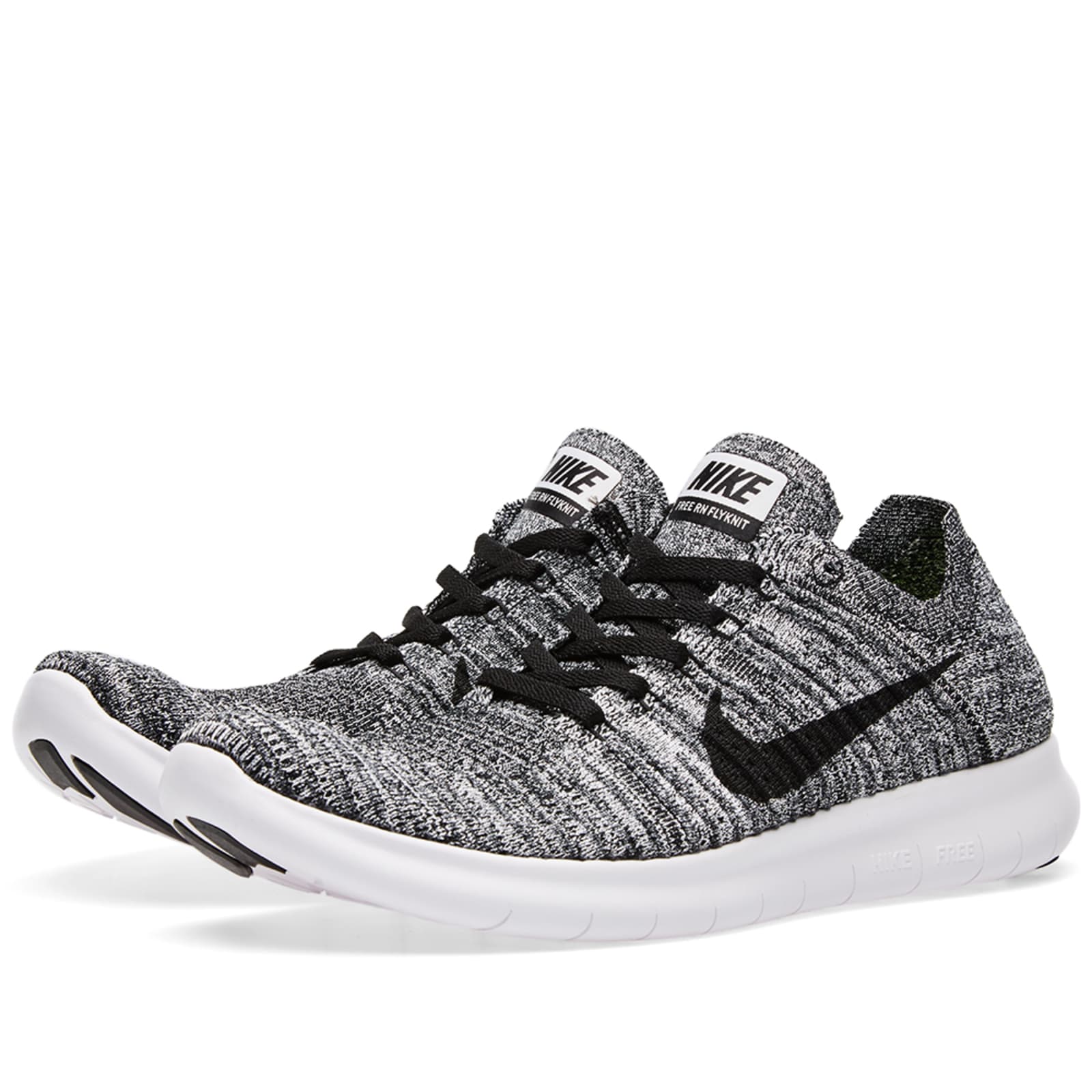 Nike Free Run Flyknit - White & Black