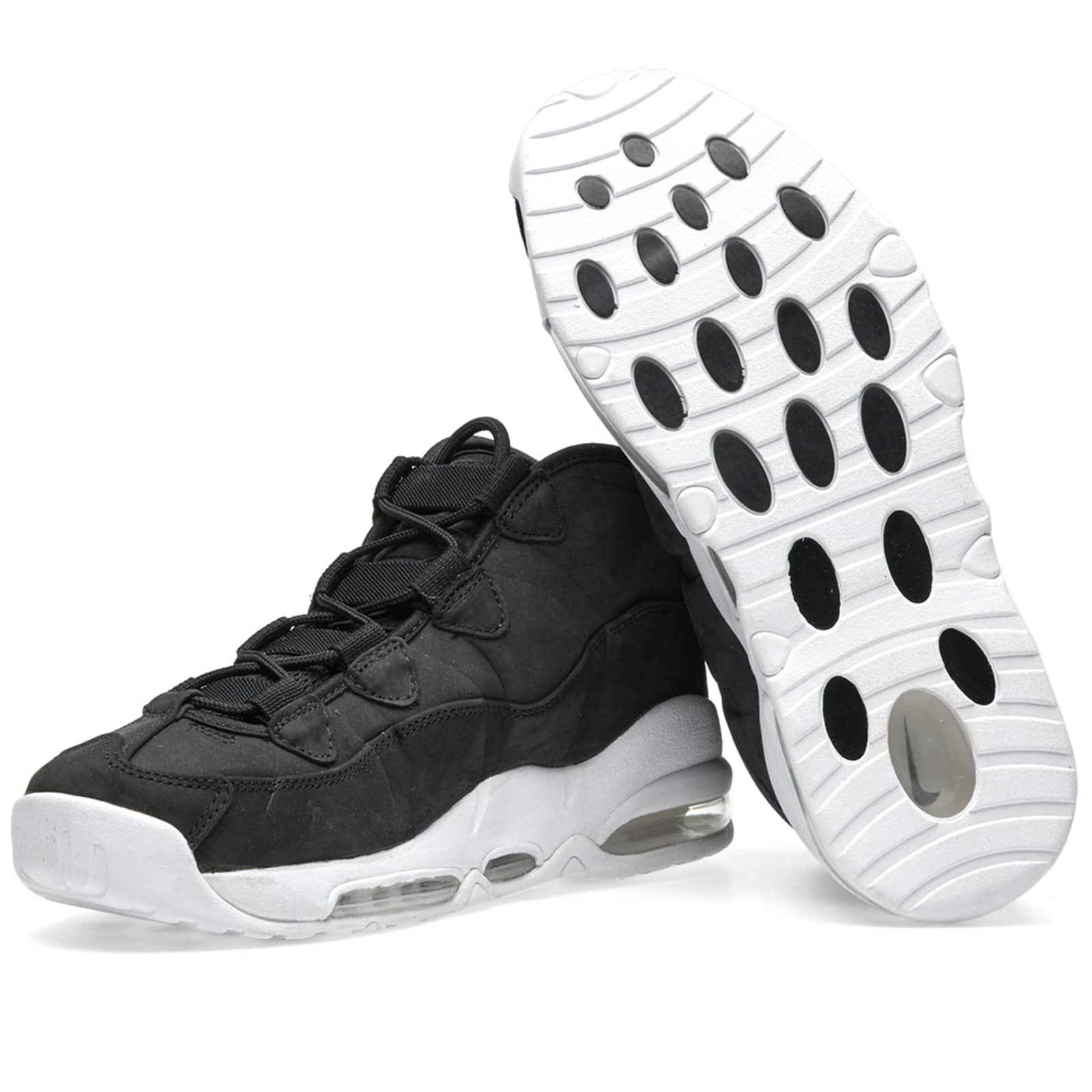 air max uptempo black white