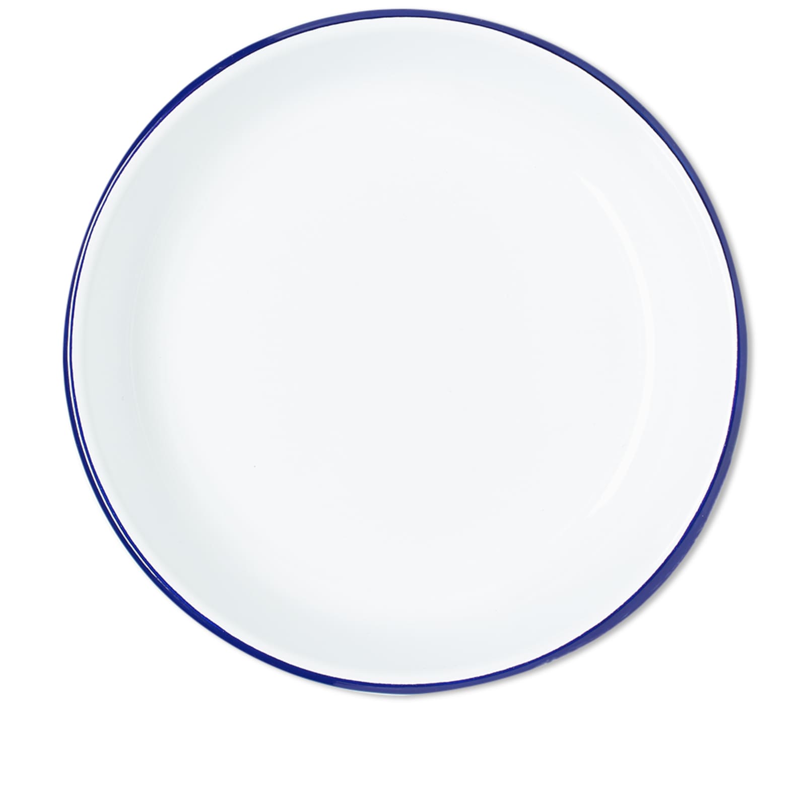 Falcon Enamelware Deep Plates Original White & Blue END. (GB)